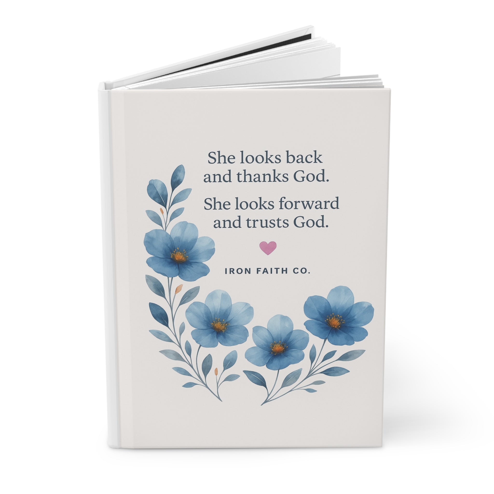 Journal — "She Looks Back and Thanks God" / Rooted in Love Hardcover Journal