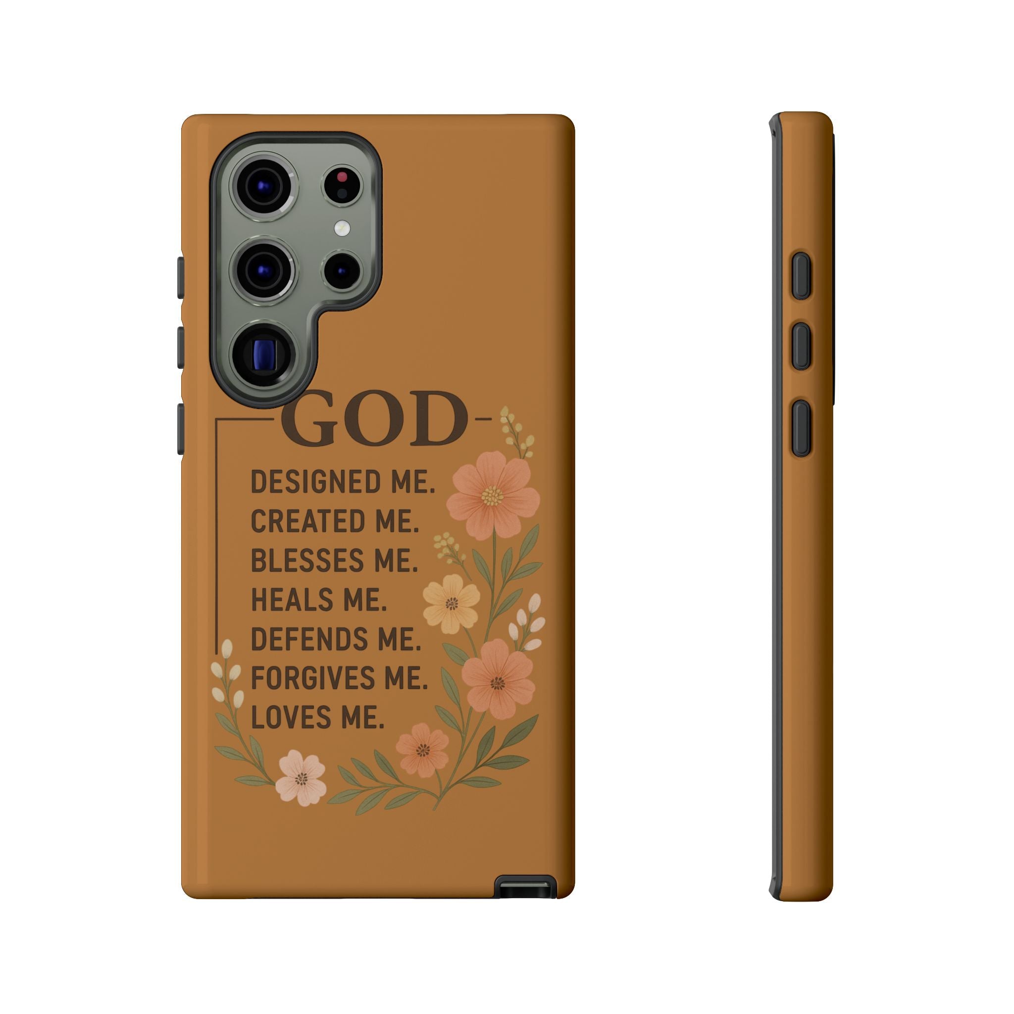 "GOD Designed Me" Floral iPhone Case