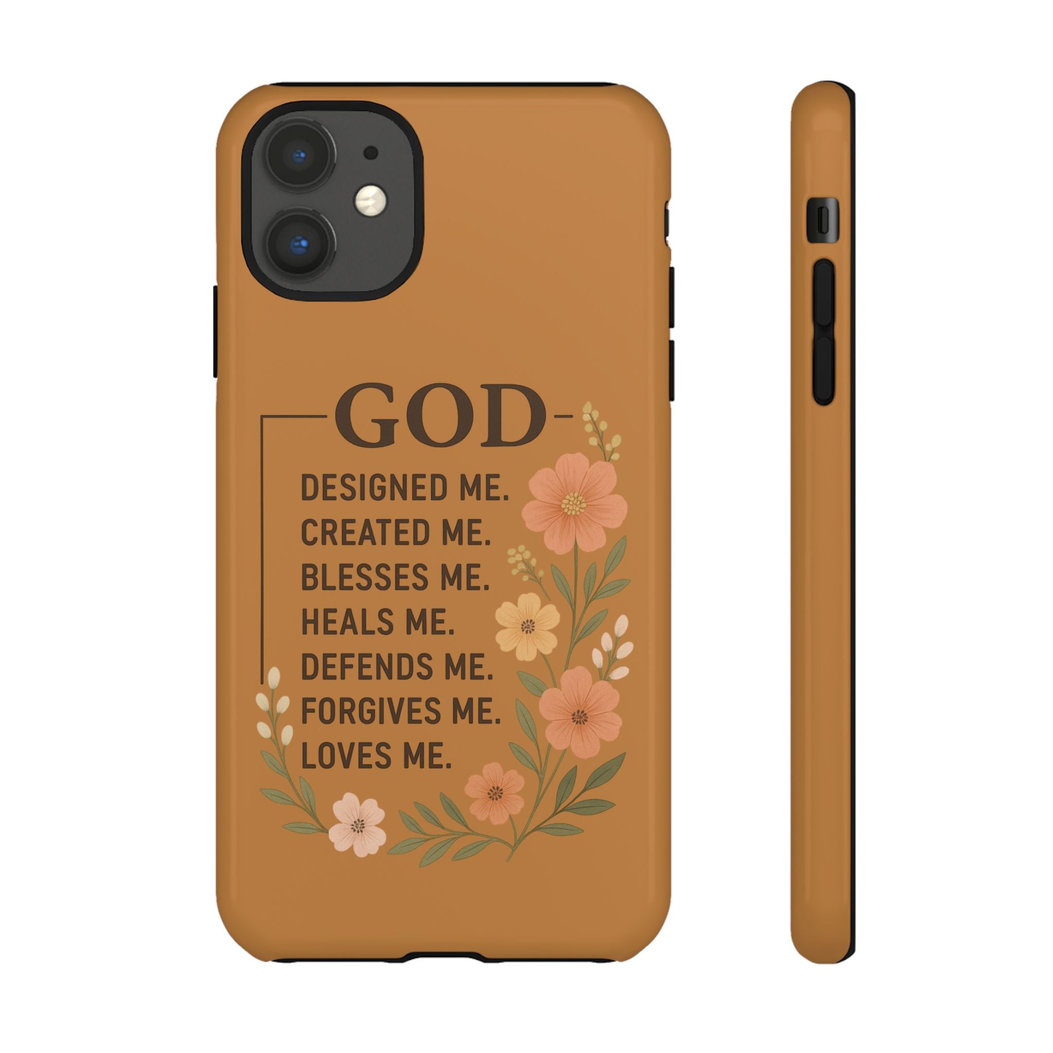 "GOD Designed Me" Floral iPhone Case
