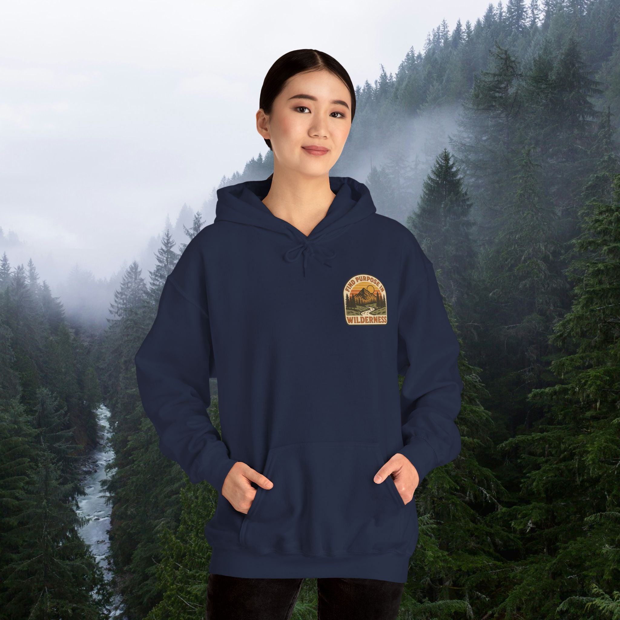 Find purpose in wilderness| Iron Faith Co. | Comfortable Heavy Blend Sweatshirt