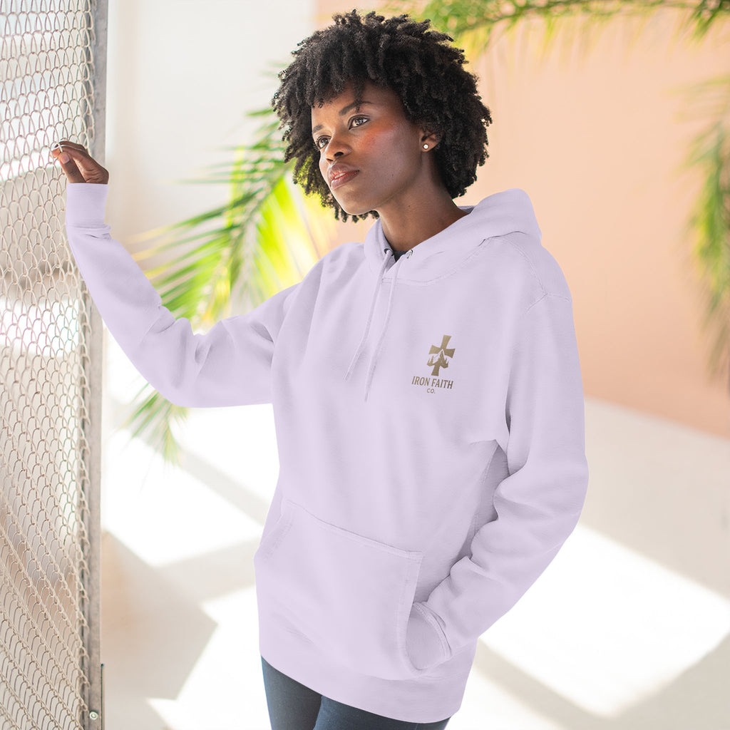 A Woman Who Fears The Lord Is Worthy Of Praise | Proverbs 31:30 | Iron Faith Co. |  Fleece Hoodie