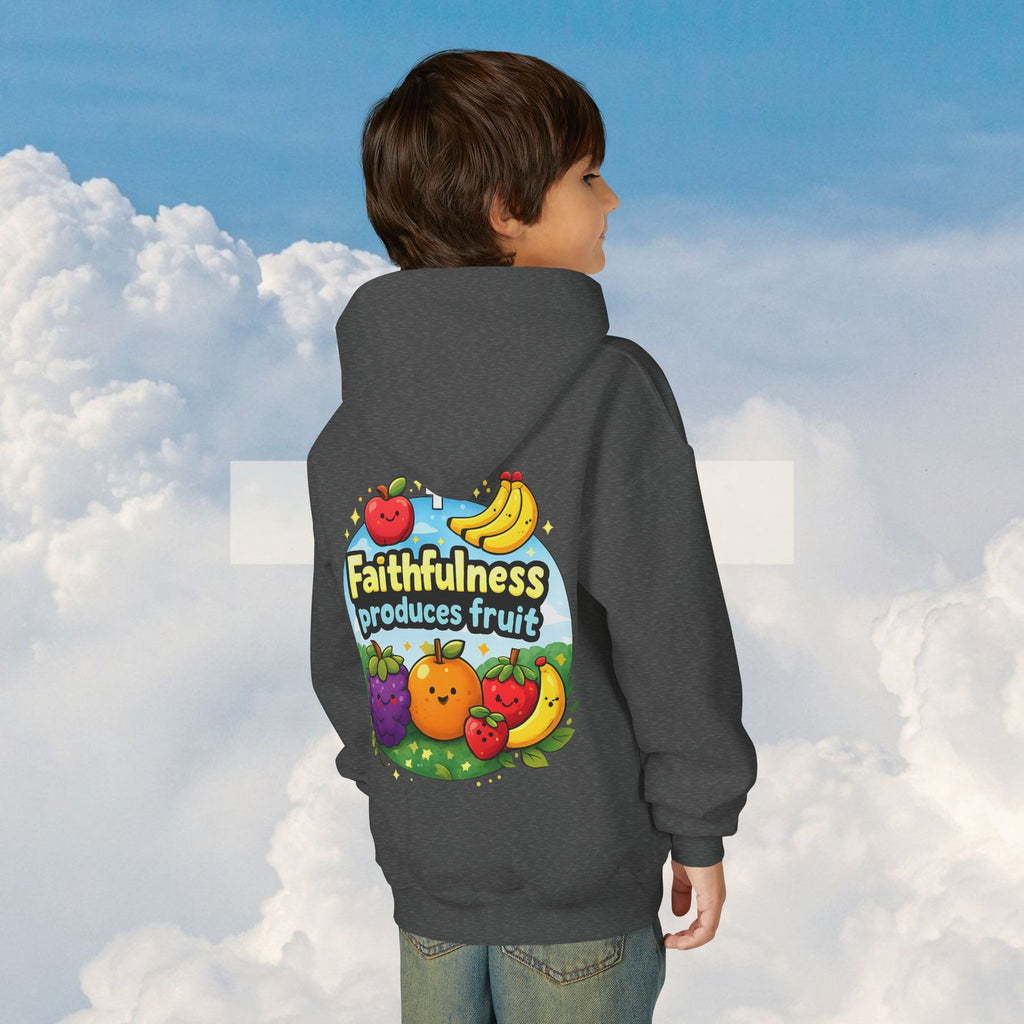Youth Hoodie — "Faithfulness Produces Fruit"