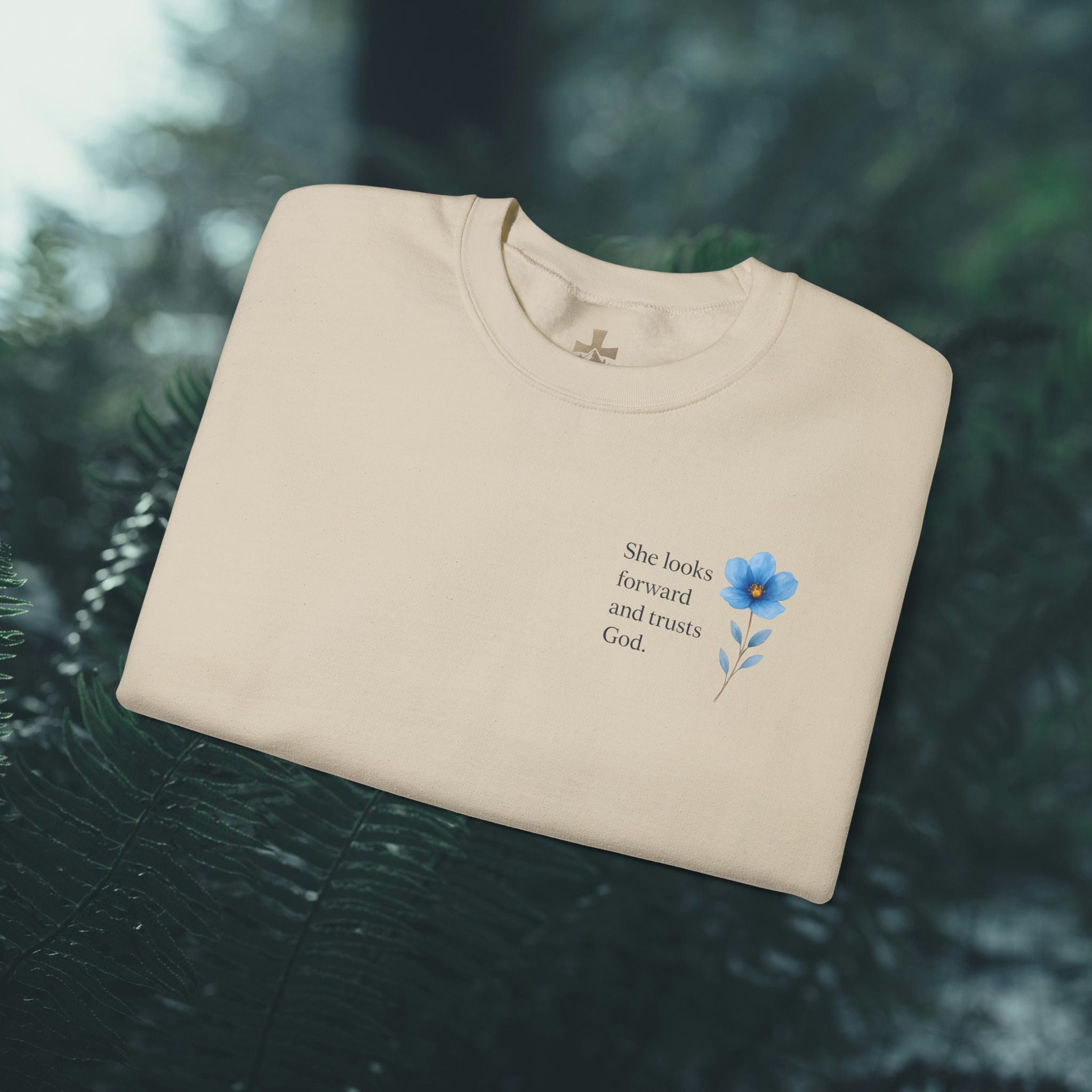 She Looks Back and Thanks God Floral Sweatshirt - Iron Faith Co.