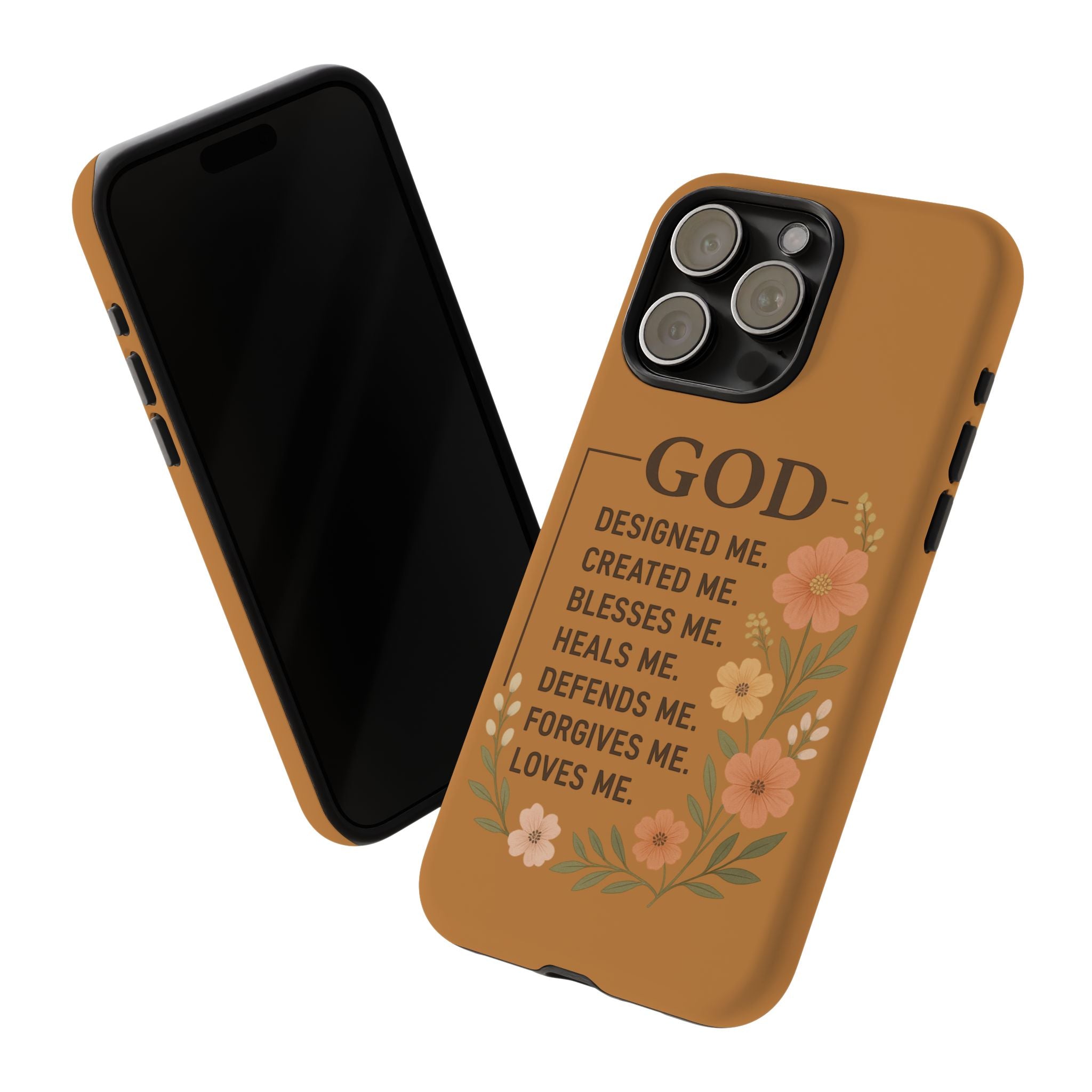 "GOD Designed Me" Floral iPhone Case
