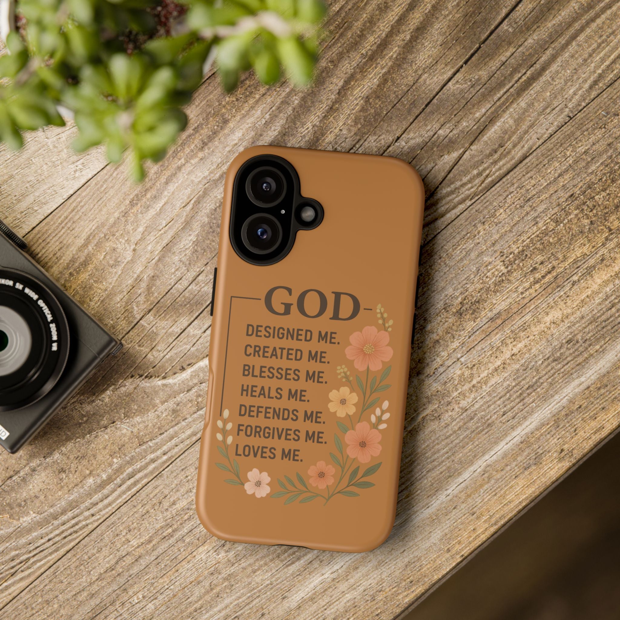 "GOD Designed Me" Floral iPhone Case