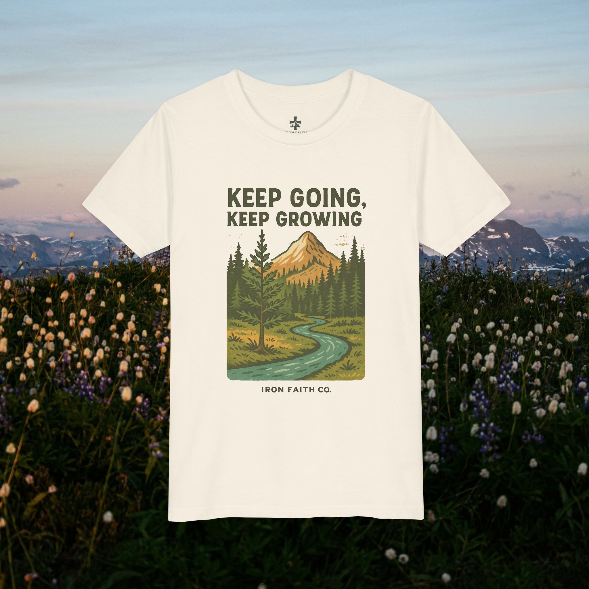 Keep going keep growing | Iron Faith Co. | Youth Short Sleeve Tee