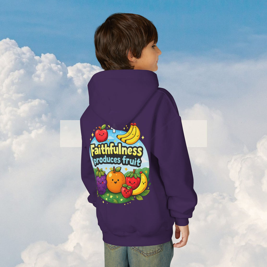 Youth Hoodie — "Faithfulness Produces Fruit"