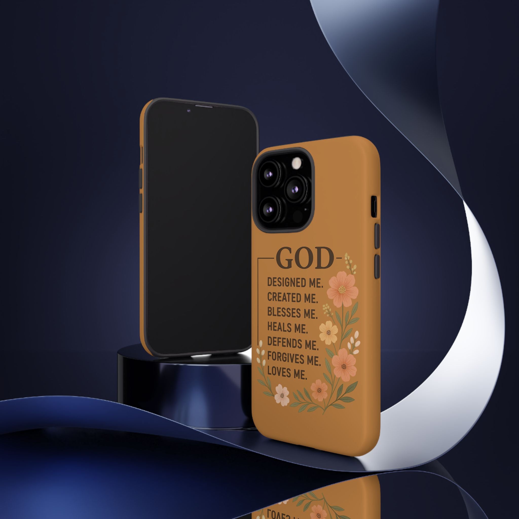 "GOD Designed Me" Floral iPhone Case