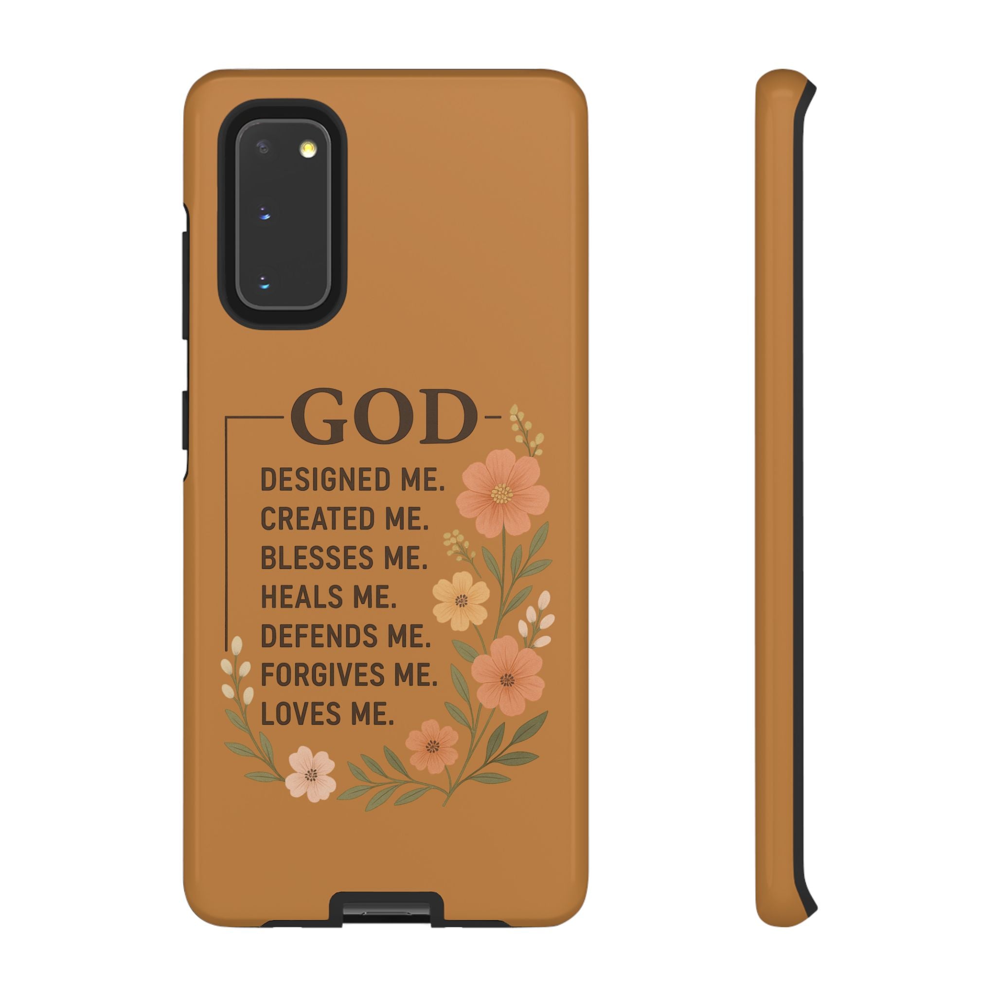 "GOD Designed Me" Floral iPhone Case
