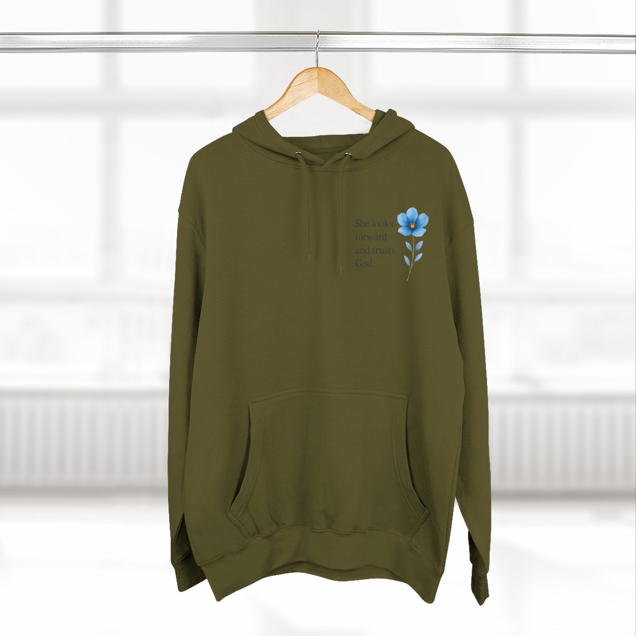 "She Looks Back and Thanks God" Comfort Pullover - IronFaithCo.