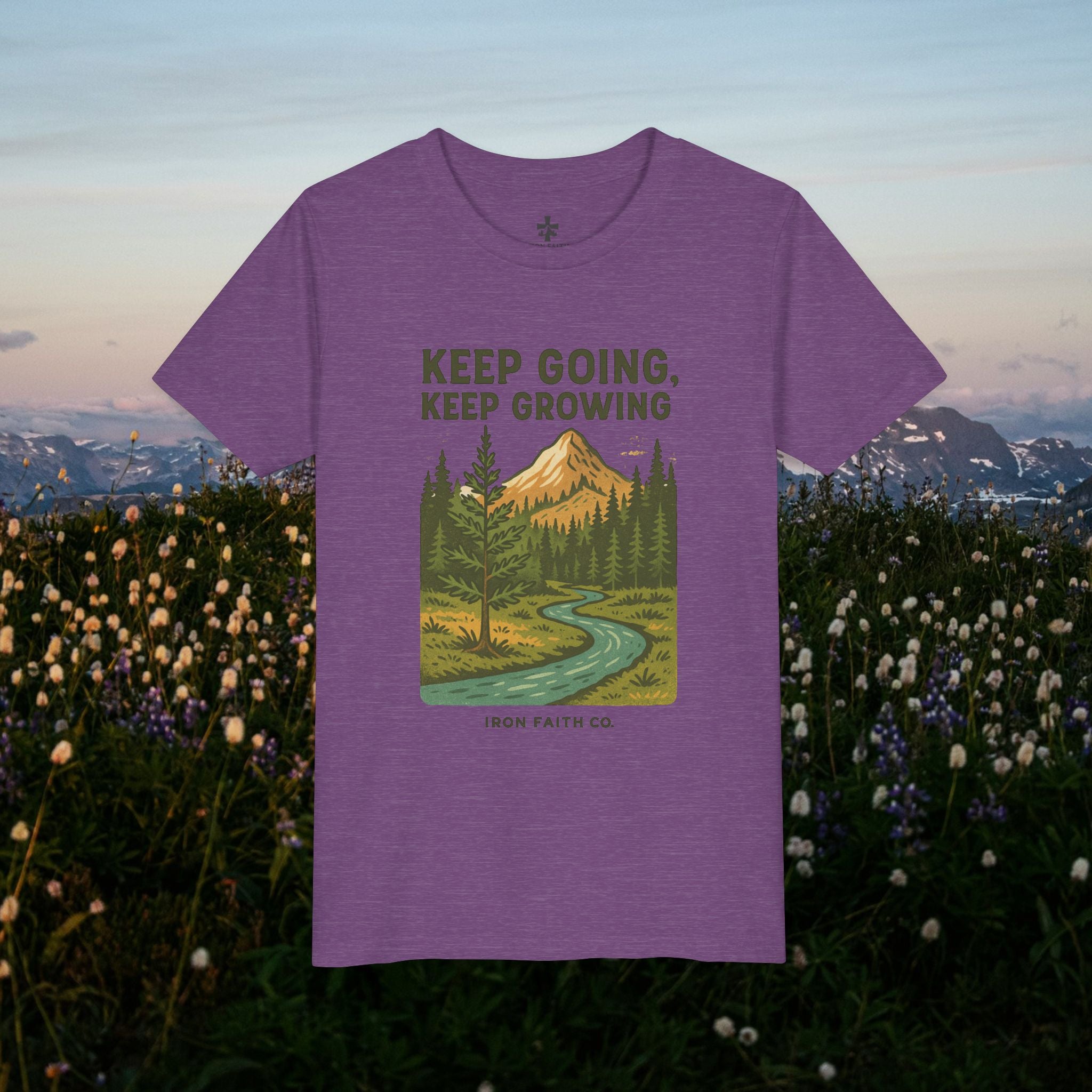 Keep going keep growing | Iron Faith Co. | Youth Short Sleeve Tee