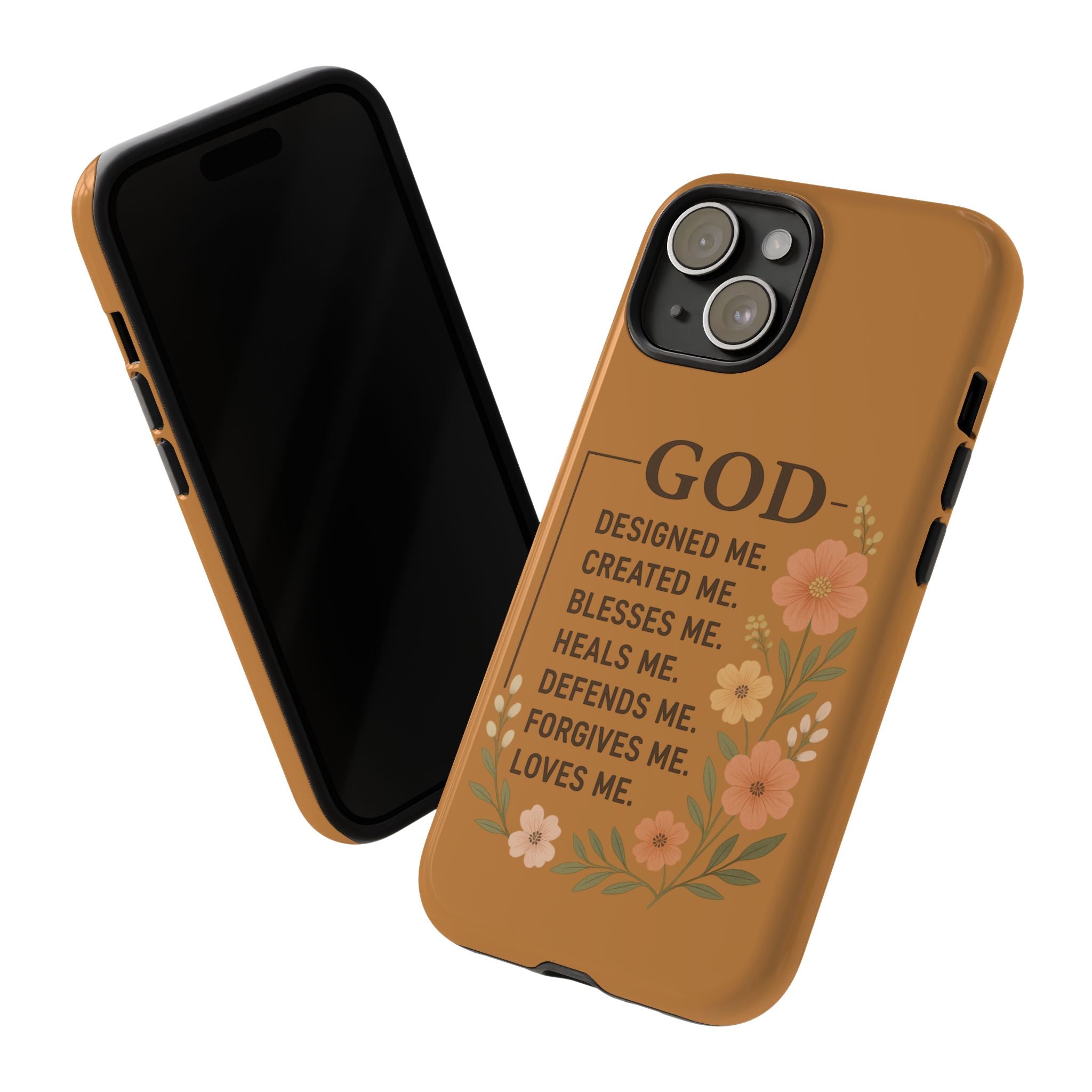 "GOD Designed Me" Floral iPhone Case