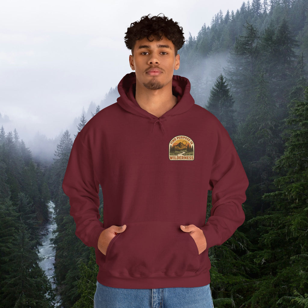 Find purpose in wilderness| Iron Faith Co. | Comfortable Heavy Blend Sweatshirt