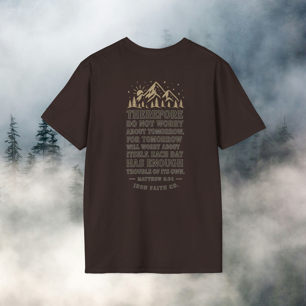 Iron Faith co | Matthew 6:34 T-shirt