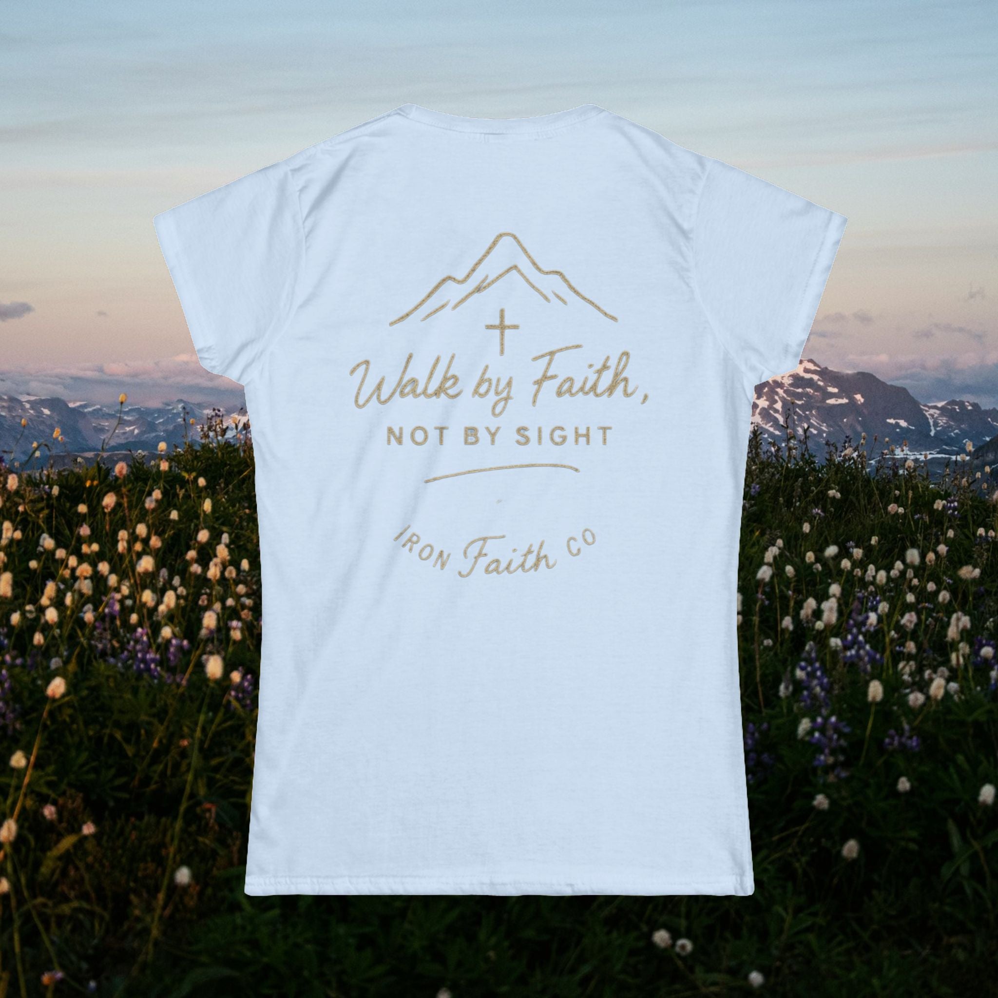 Iron Faith Co. | Walk by Faith | Women's Softstyle Tee