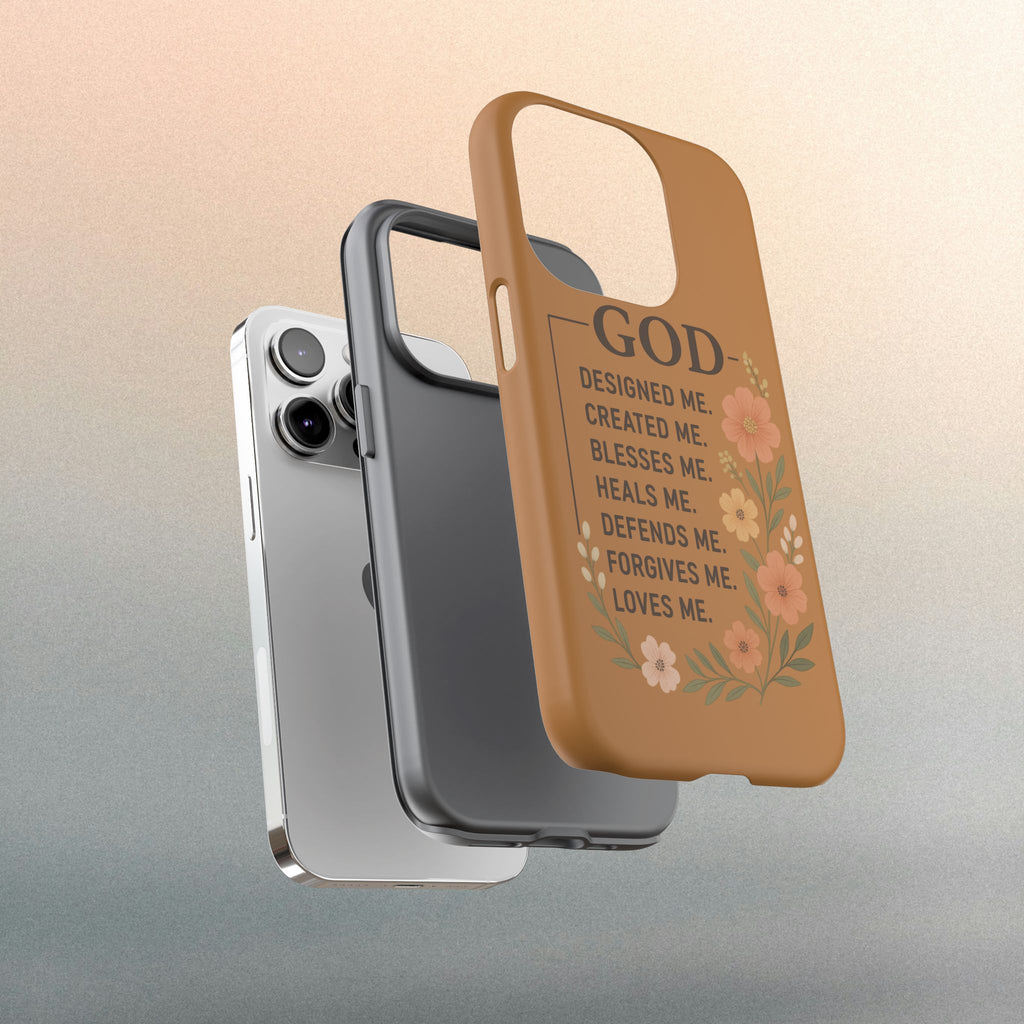 "GOD Designed Me" Floral iPhone Case