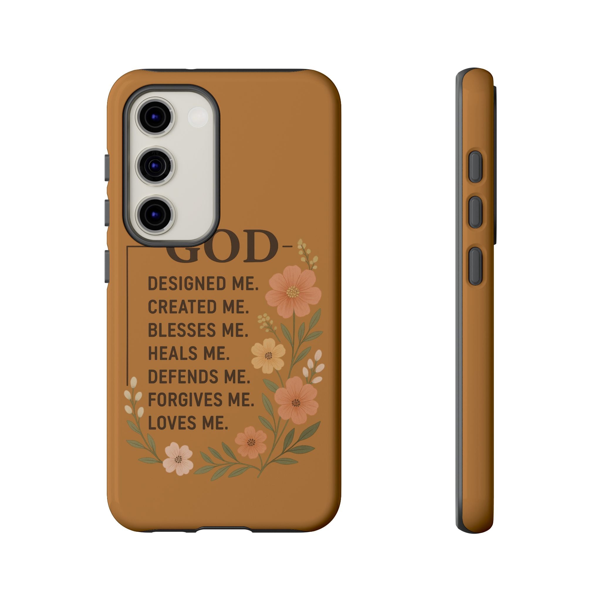 "GOD Designed Me" Floral iPhone Case