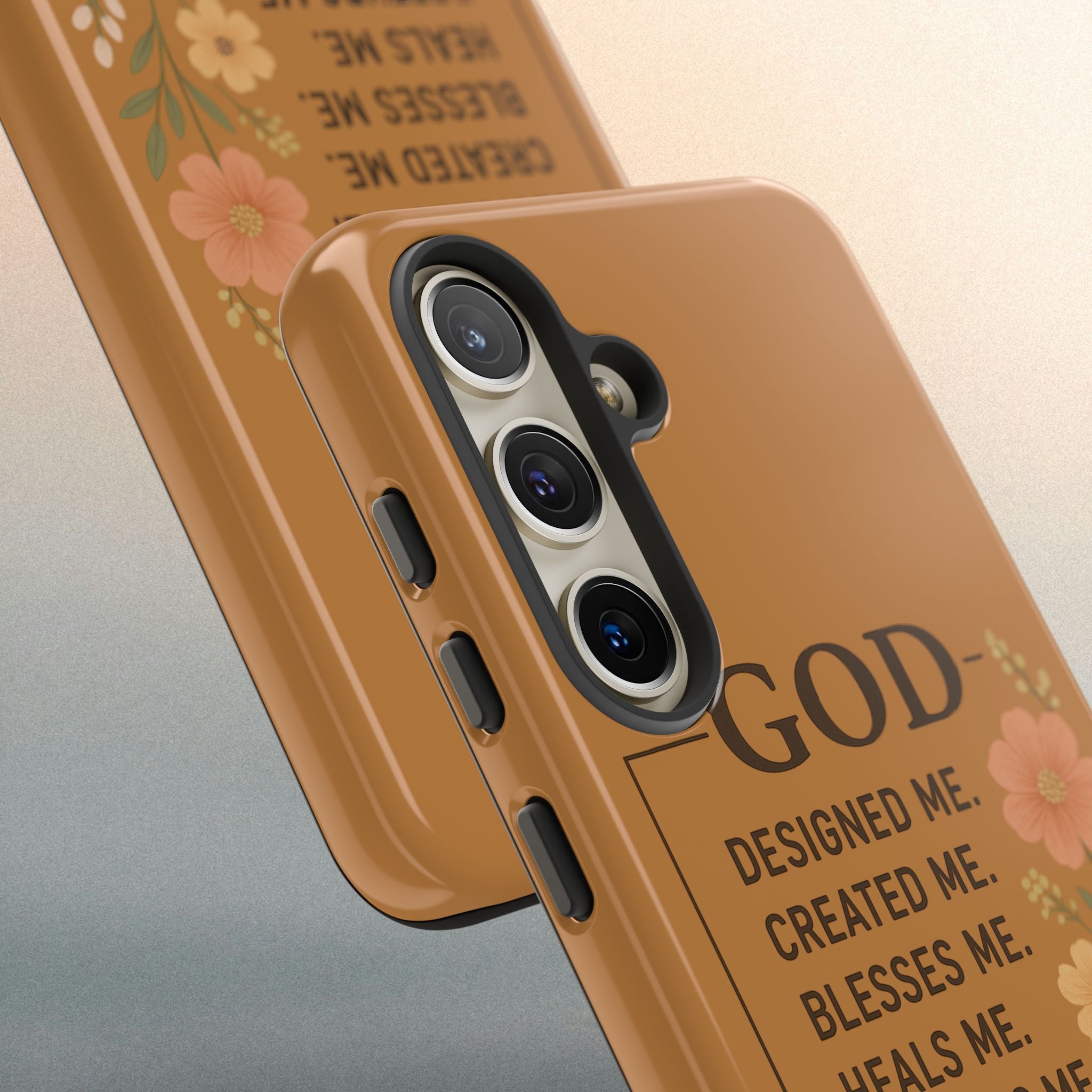"GOD Designed Me" Floral iPhone Case