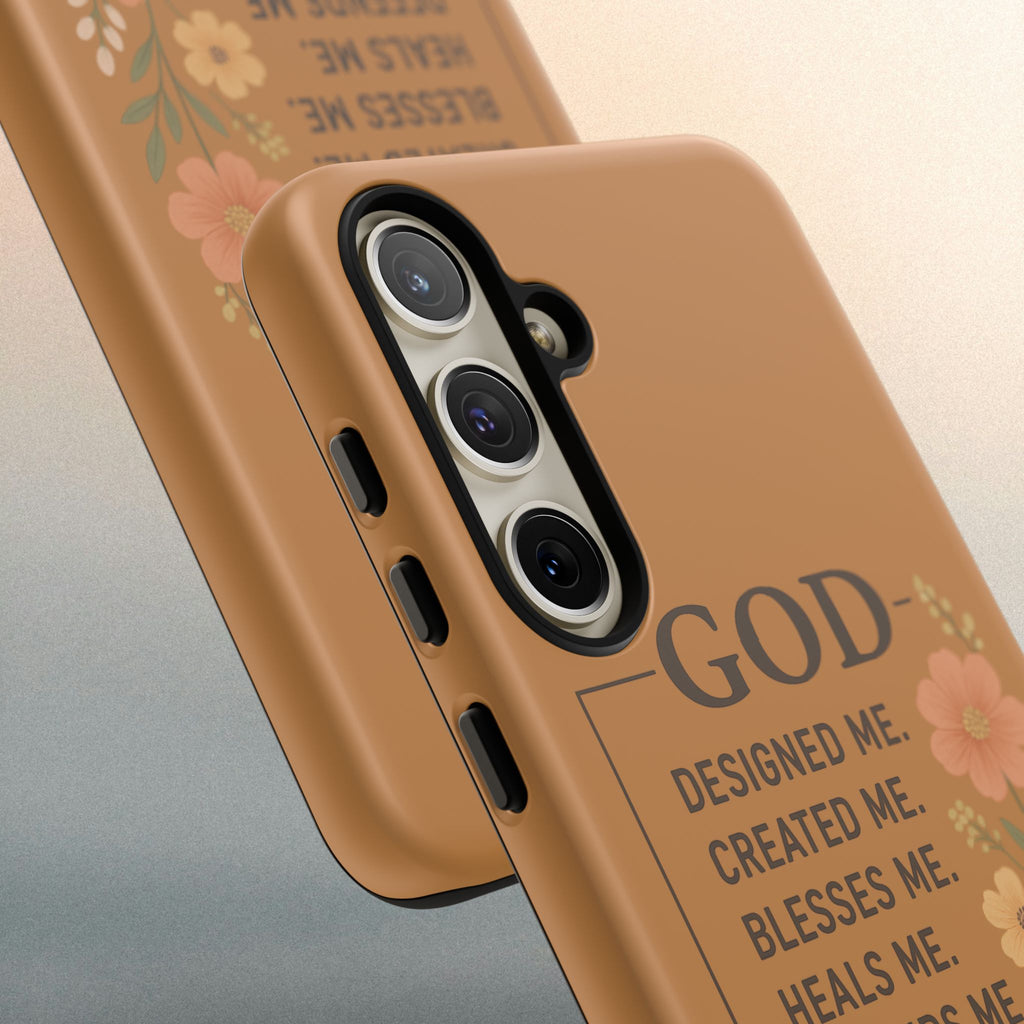 "GOD Designed Me" Floral iPhone Case