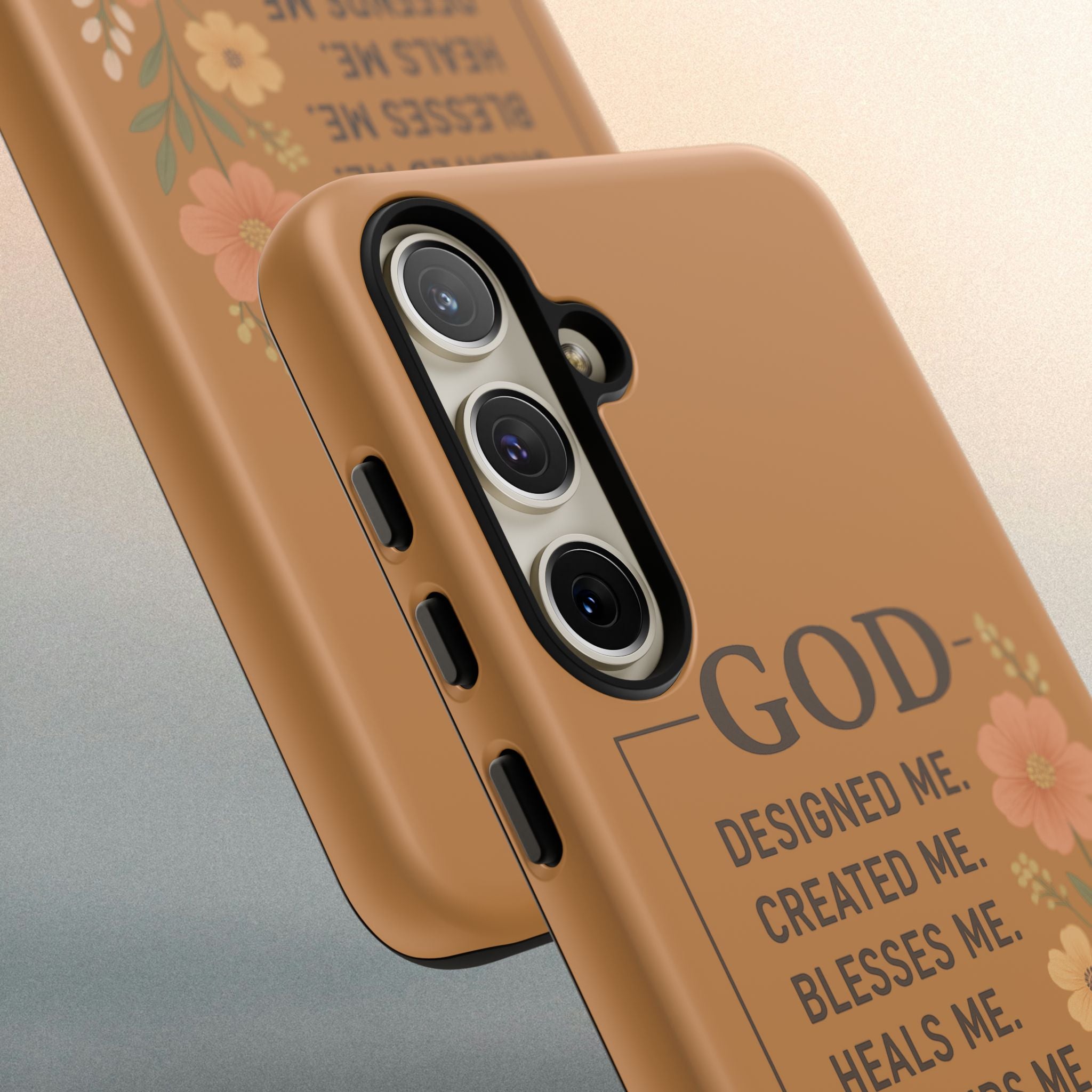 "GOD Designed Me" Floral iPhone Case