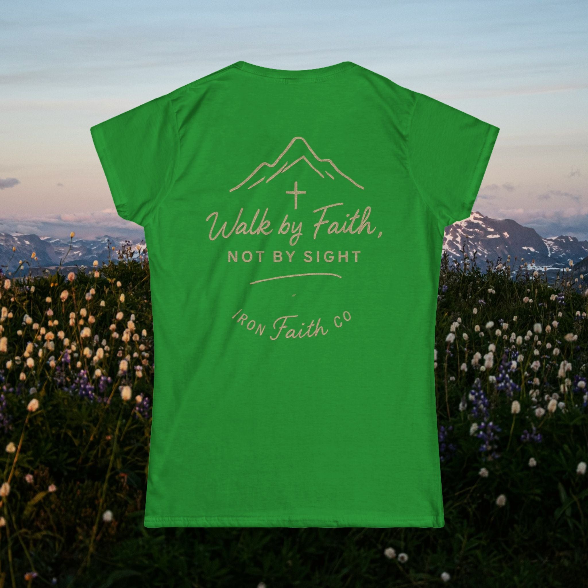 Iron Faith Co. | Walk by Faith | Women's Softstyle Tee