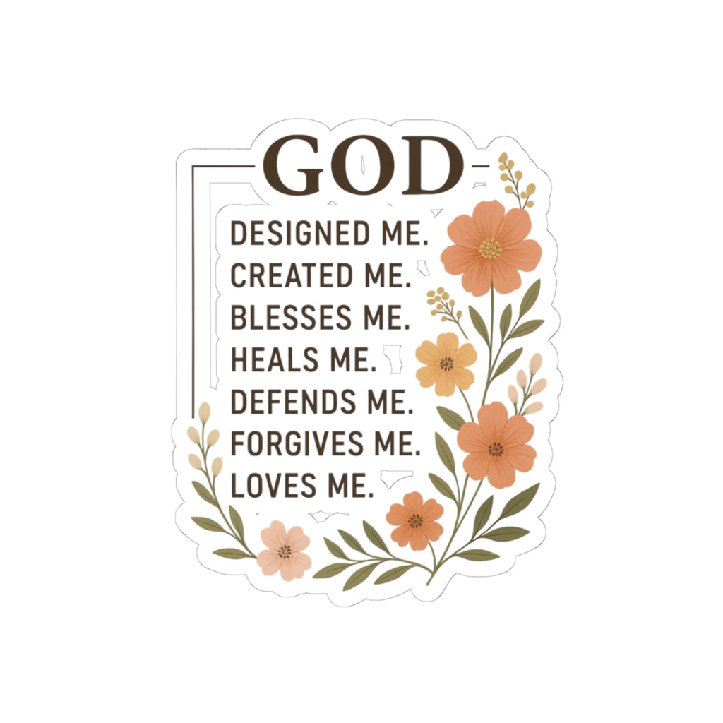 Gods creation | Iron Faith Co. Floral Kiss-Cut Sticker