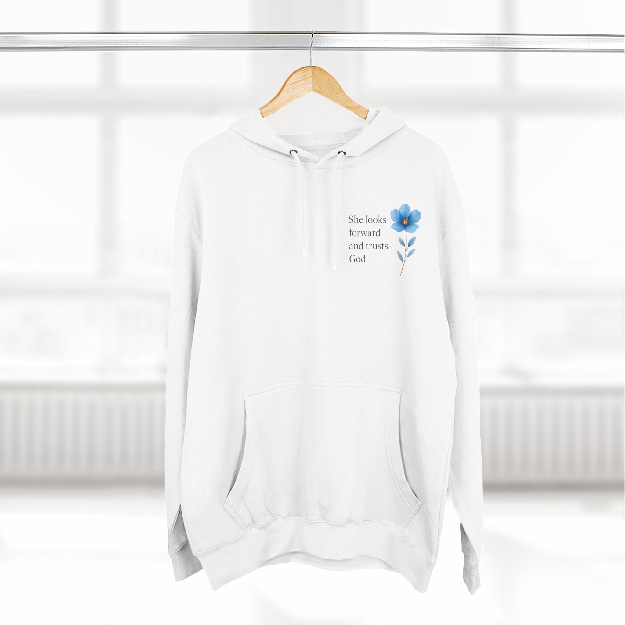"She Looks Back and Thanks God" Comfort Pullover - IronFaithCo.
