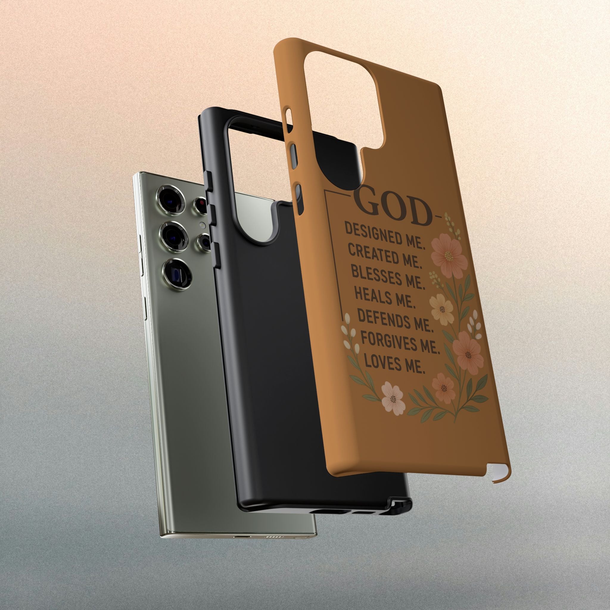 "GOD Designed Me" Floral iPhone Case