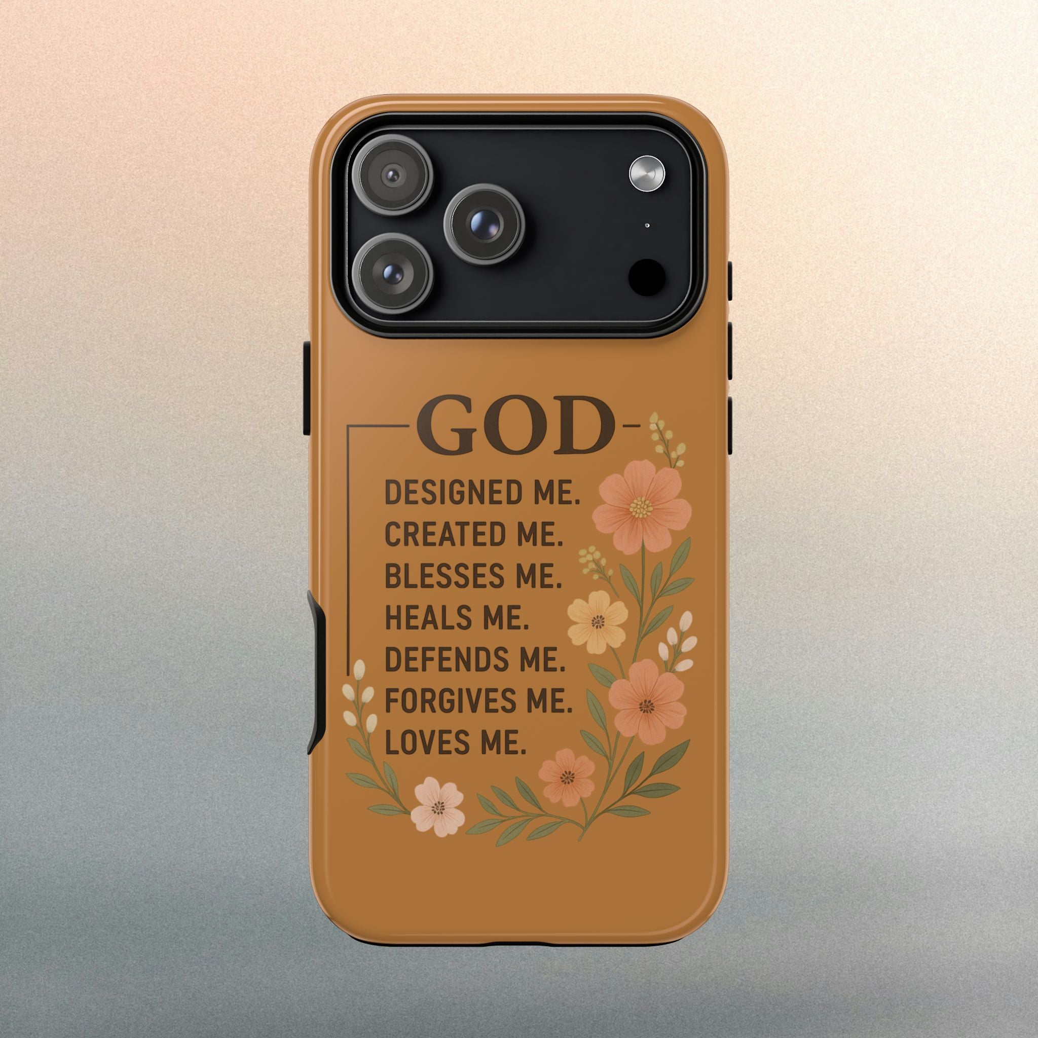 "GOD Designed Me" Floral iPhone Case