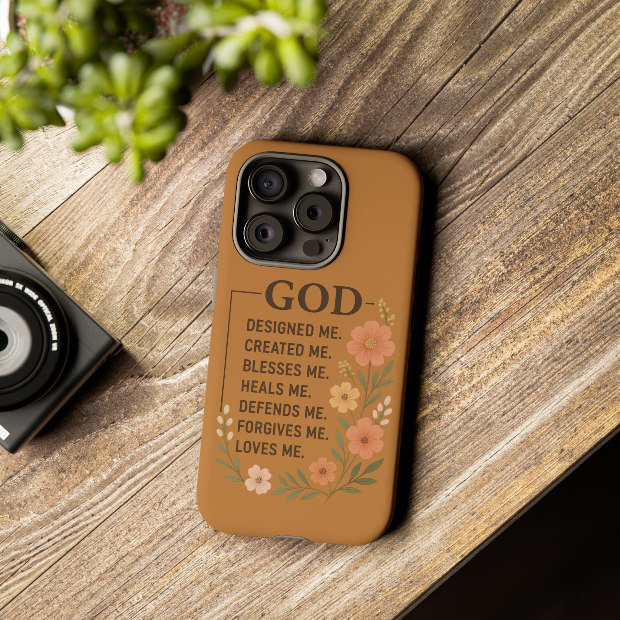 "GOD Designed Me" Floral iPhone Case