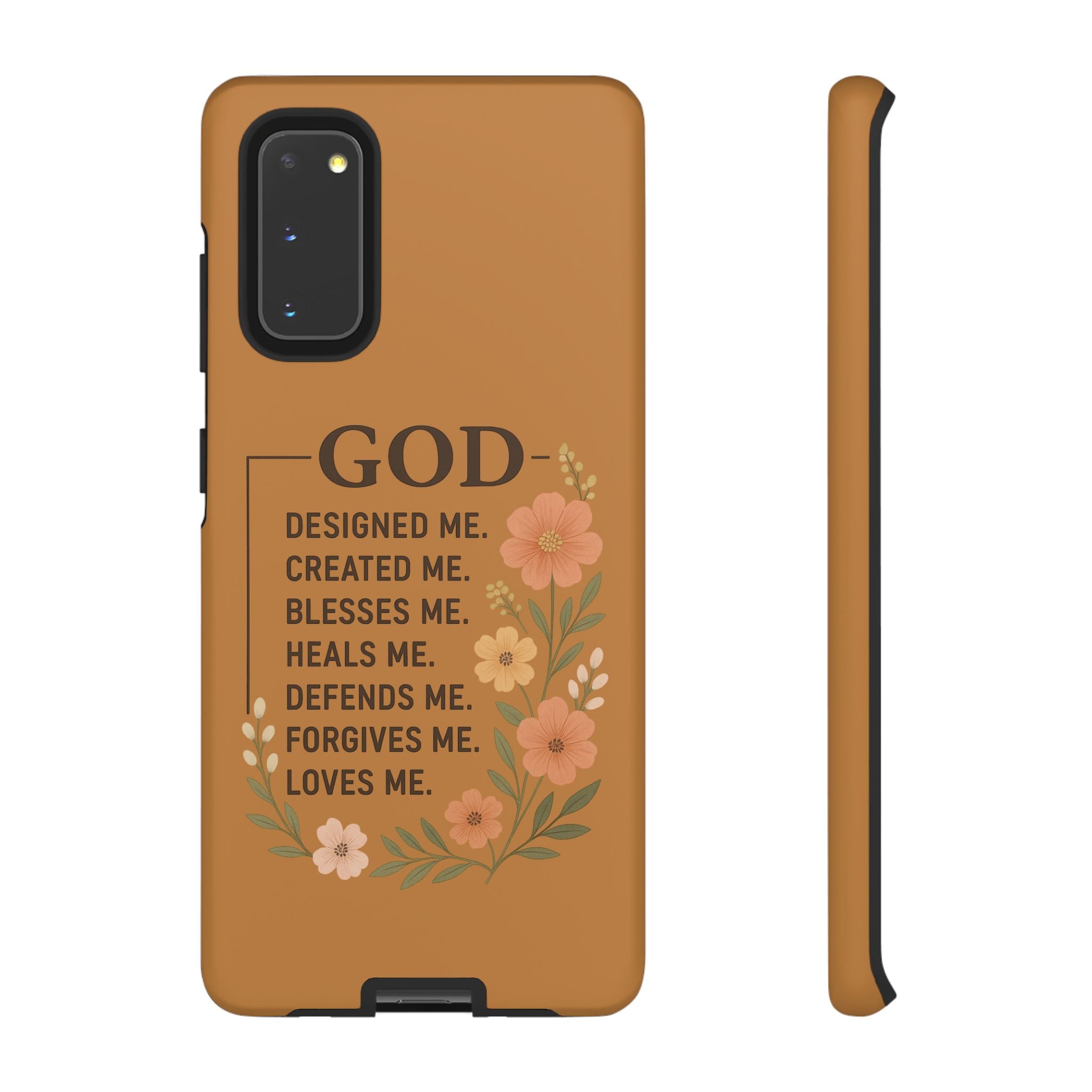 "GOD Designed Me" Floral iPhone Case