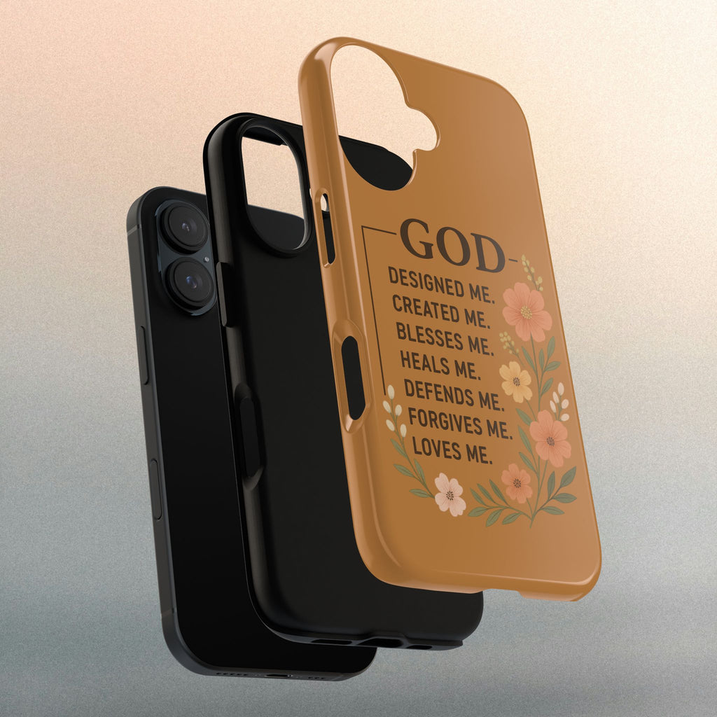 "GOD Designed Me" Floral iPhone Case