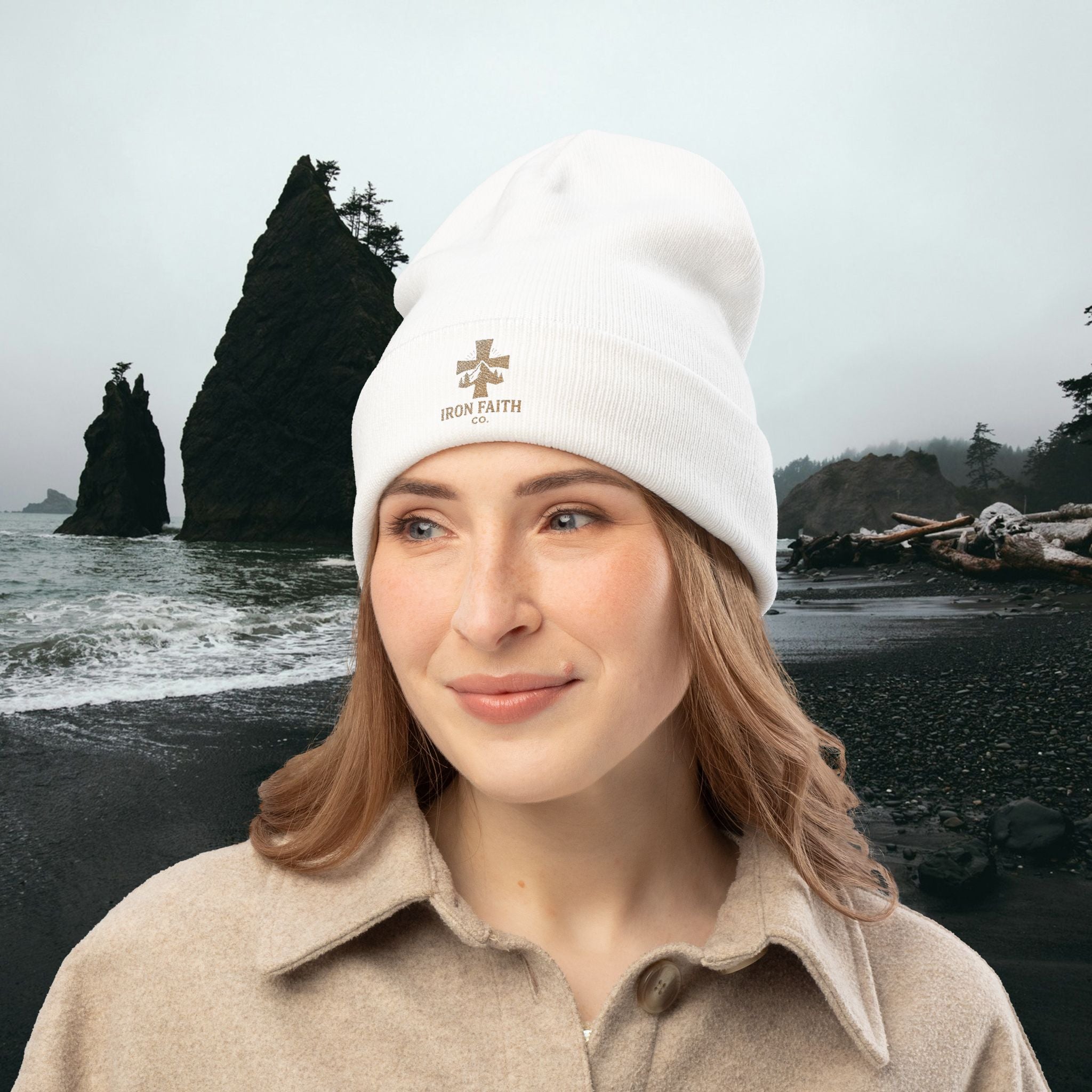 Iron Faith Co. | Knit Beanie (Embroidery)