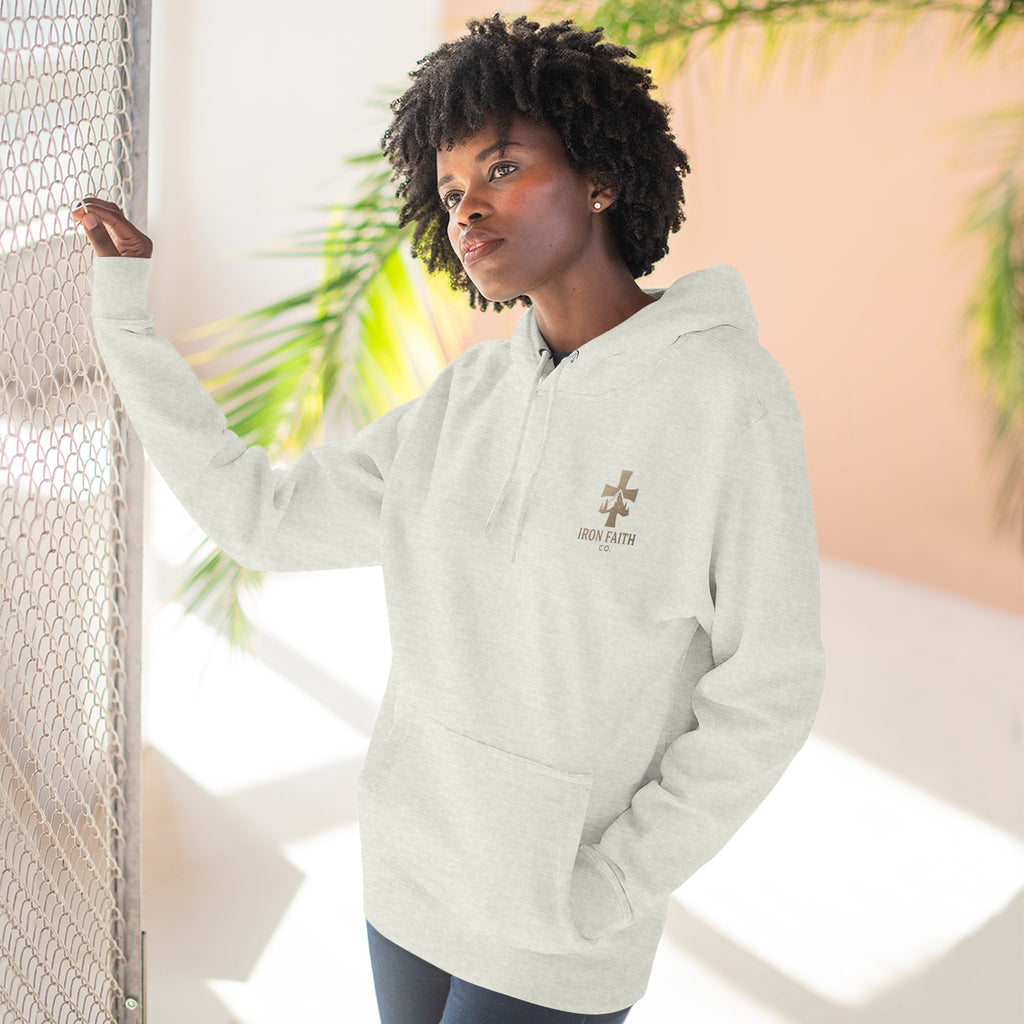 A Woman Who Fears The Lord Is Worthy Of Praise | Proverbs 31:30 | Iron Faith Co. |  Fleece Hoodie