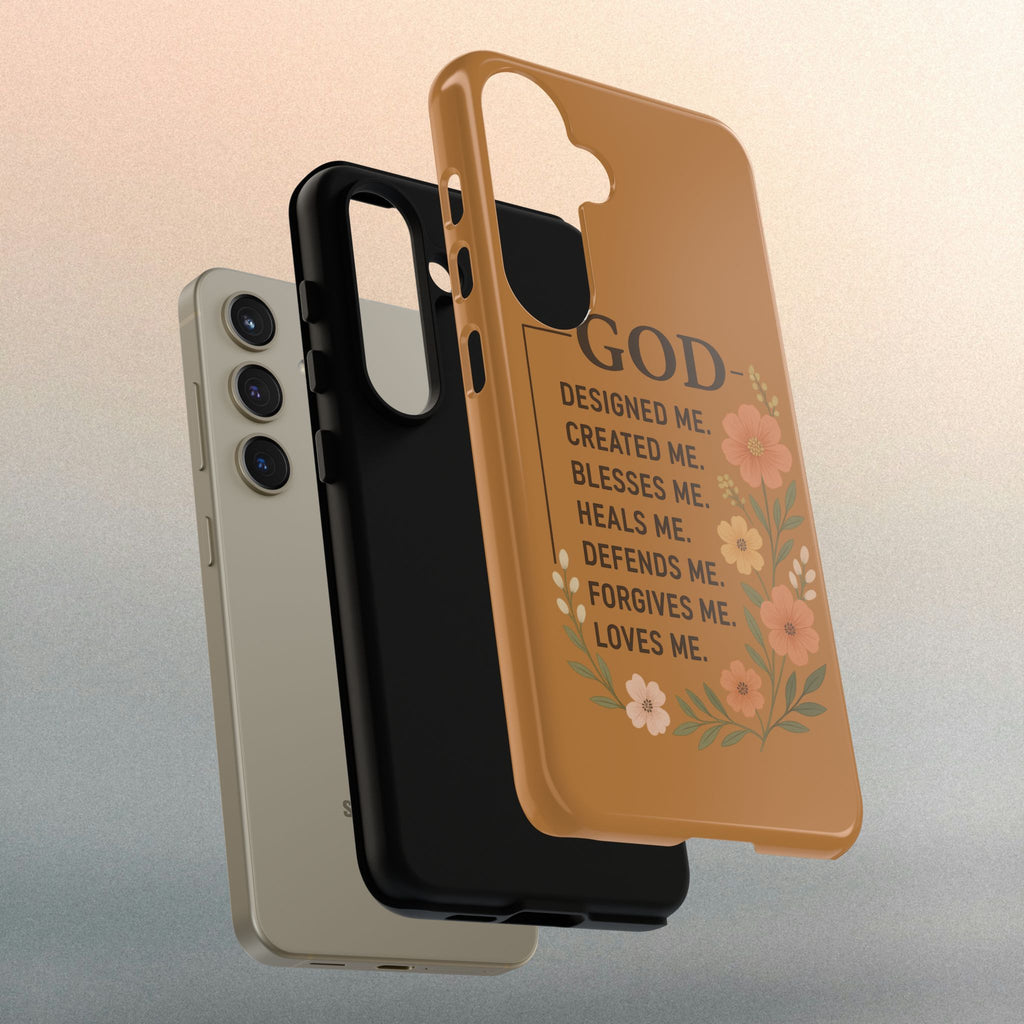 "GOD Designed Me" Floral iPhone Case