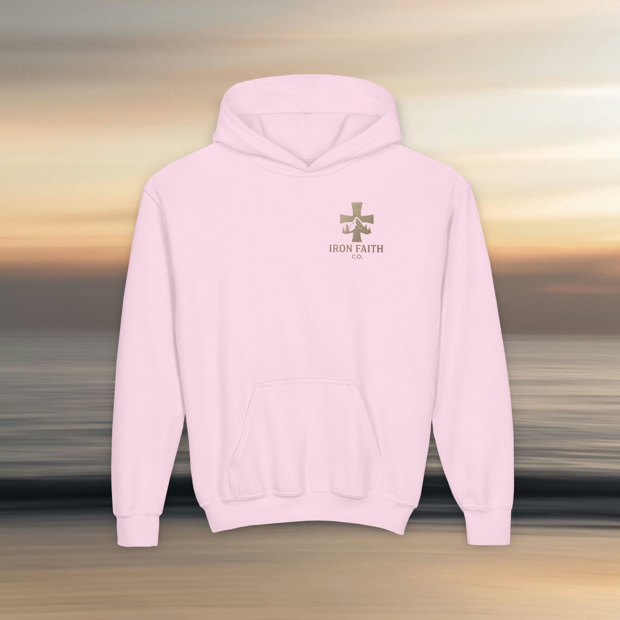 Iron Faith Co. | Gods creation | Girls Youth Heavy Blend Hooded Sweatshirt
