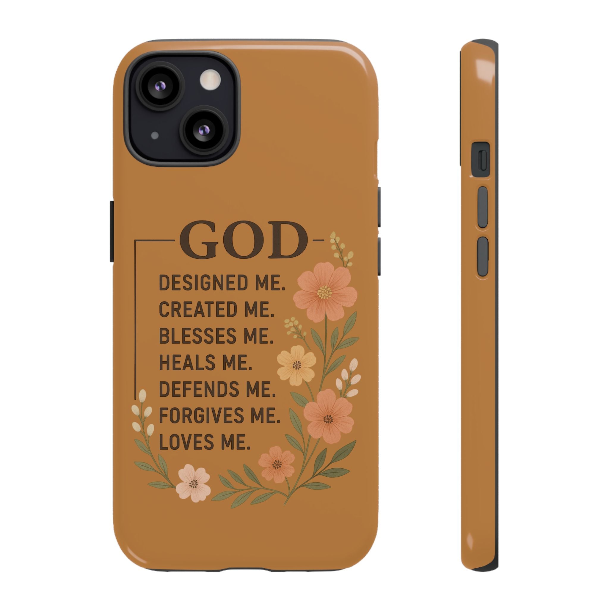 "GOD Designed Me" Floral iPhone Case