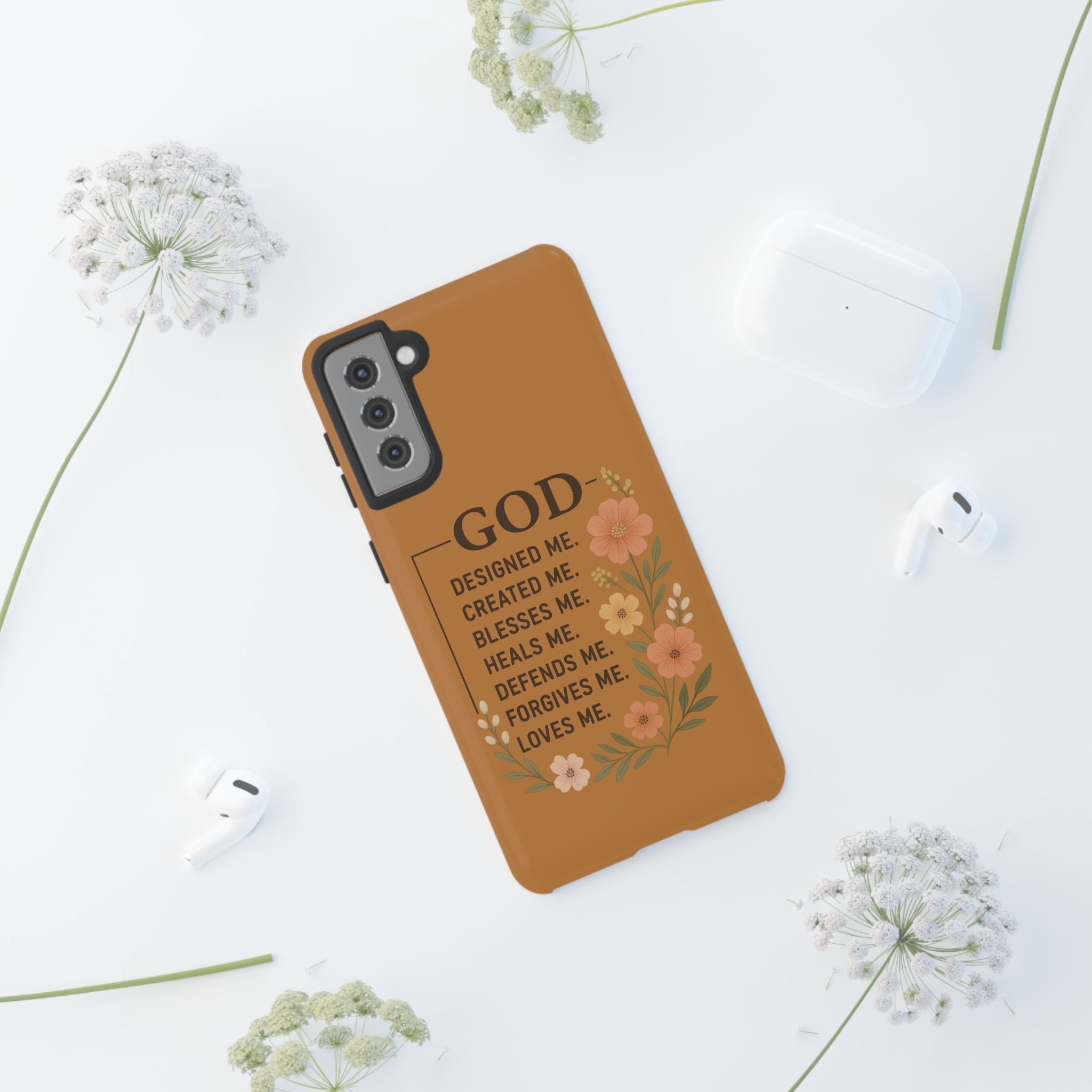 "GOD Designed Me" Floral iPhone Case