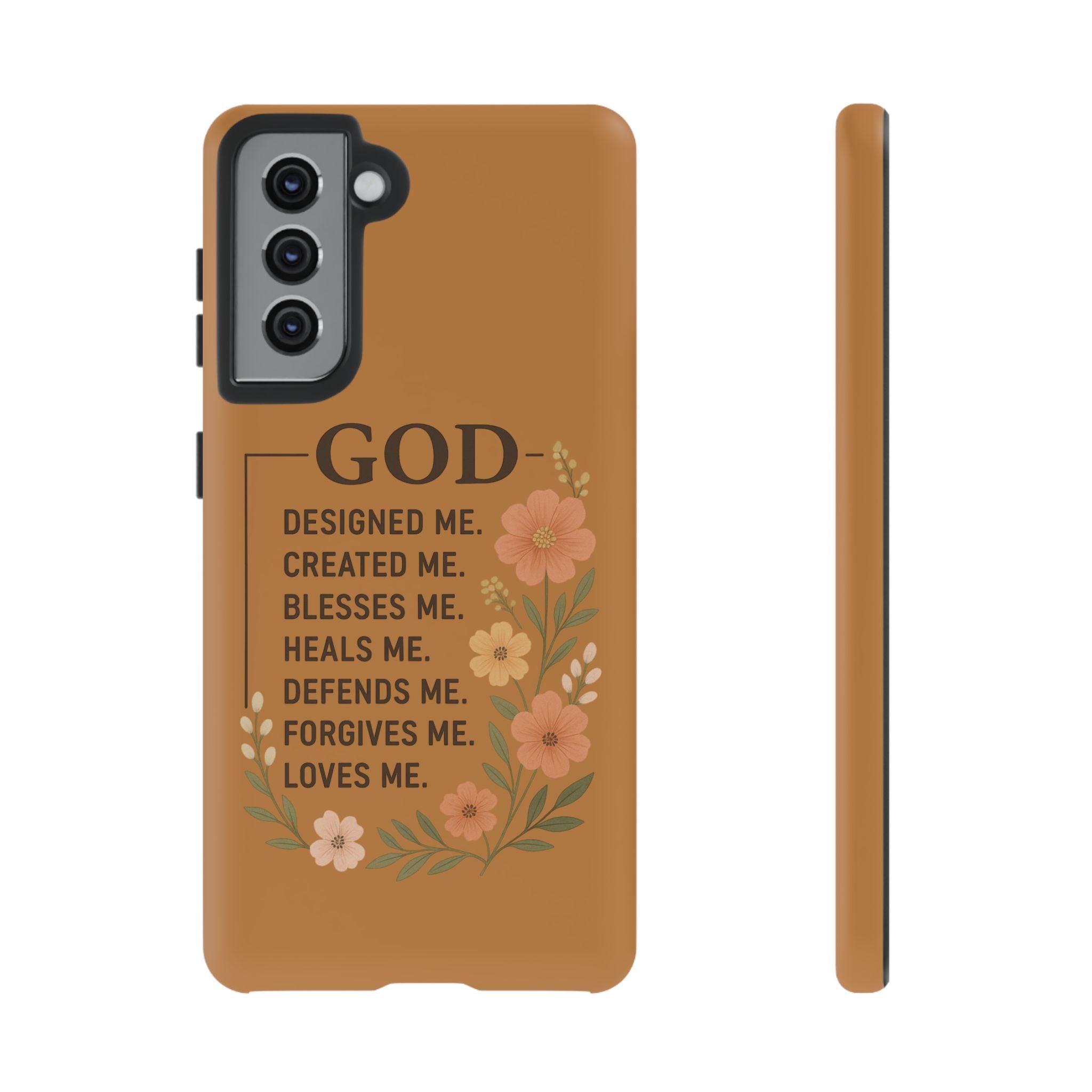"GOD Designed Me" Floral iPhone Case
