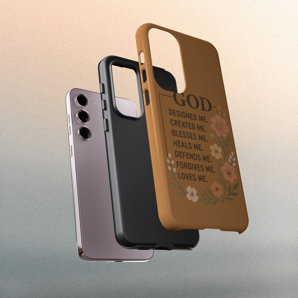 "GOD Designed Me" Floral iPhone Case