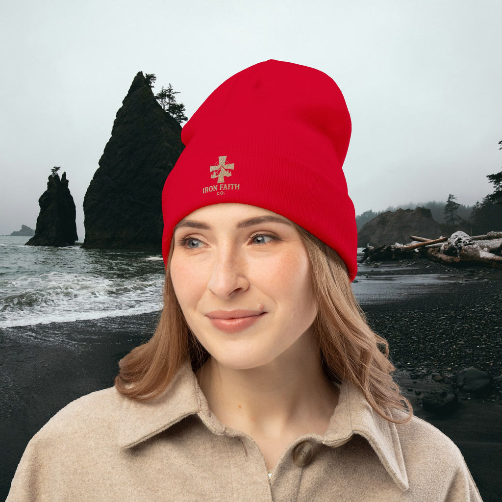 Iron Faith Co. | Knit Beanie (Embroidery)