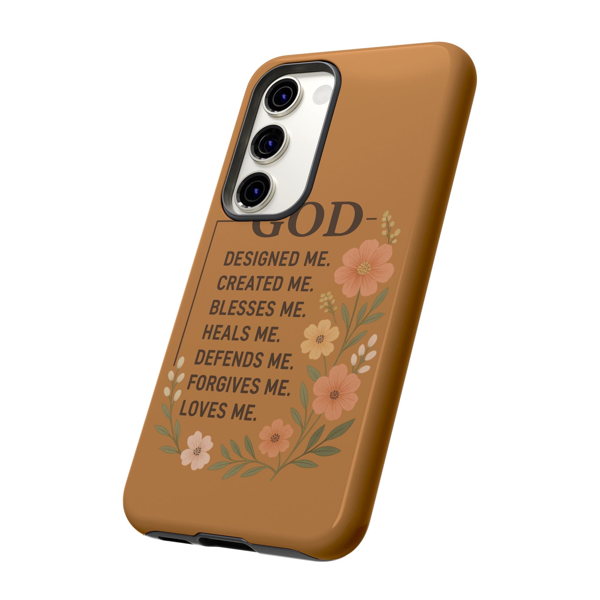 "GOD Designed Me" Floral iPhone Case