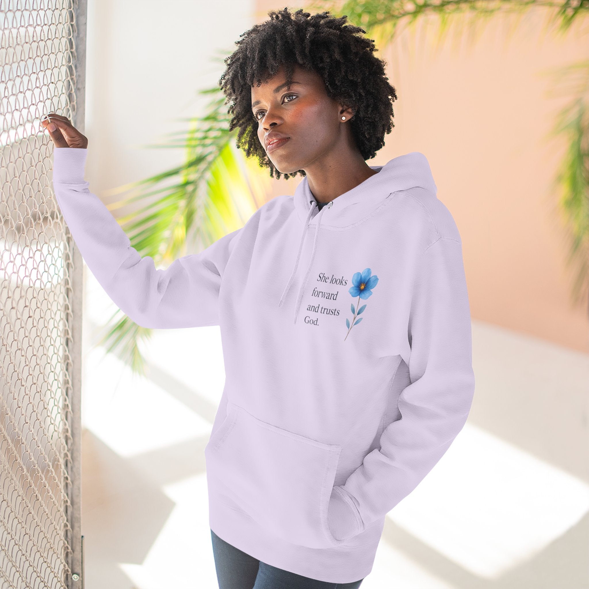 "She Looks Back and Thanks God" Comfort Pullover - IronFaithCo.