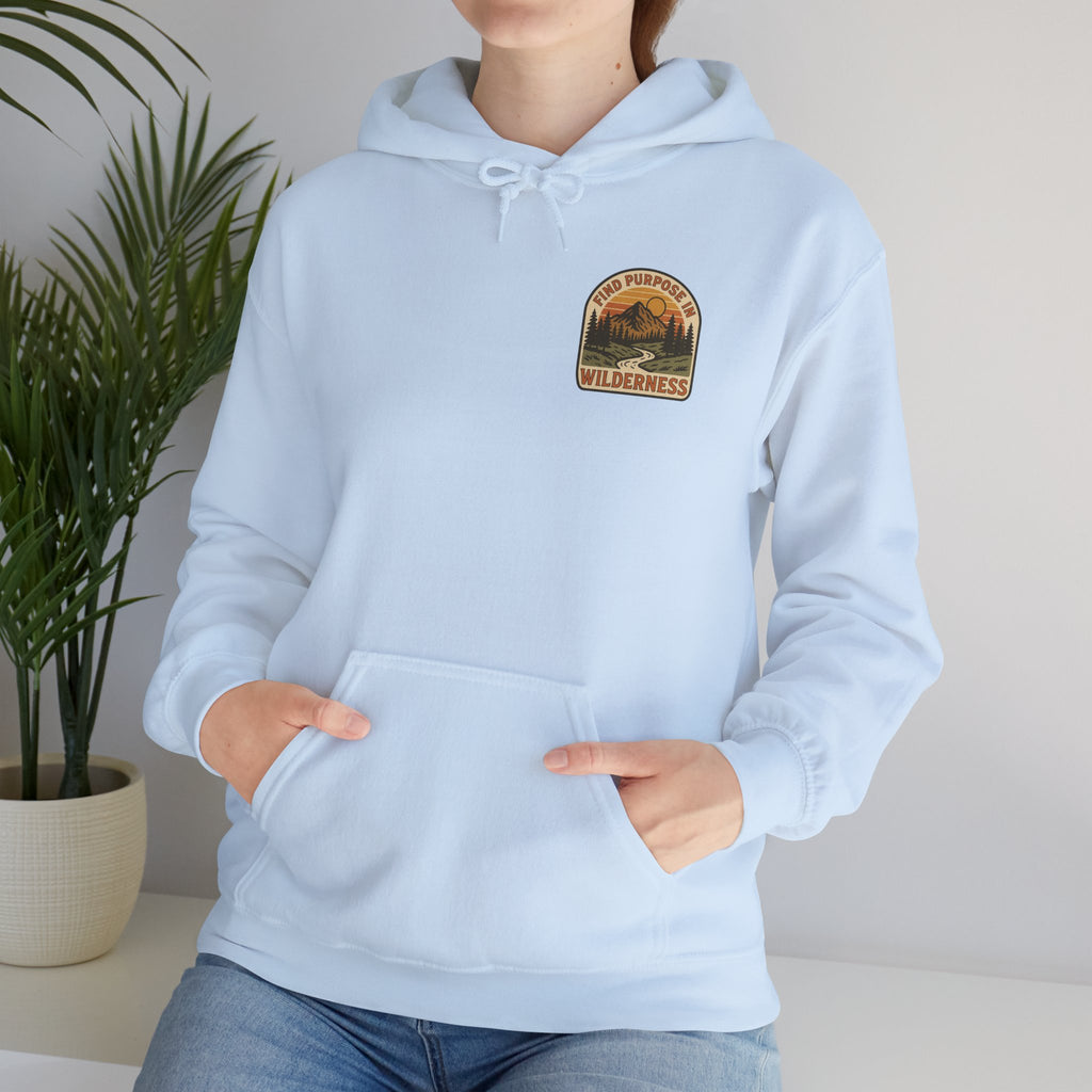 Find purpose in wilderness| Iron Faith Co. | Comfortable Heavy Blend Sweatshirt