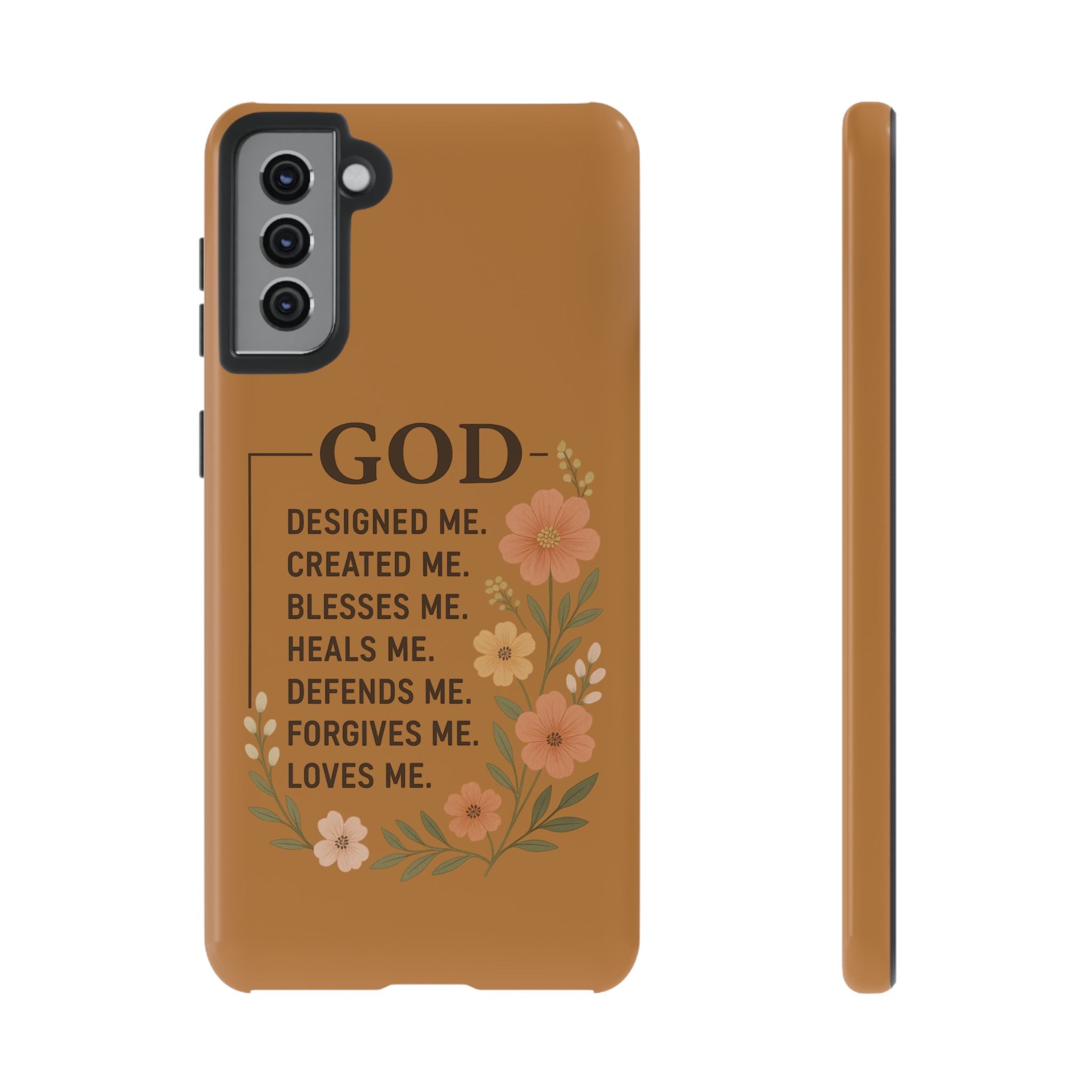 "GOD Designed Me" Floral iPhone Case