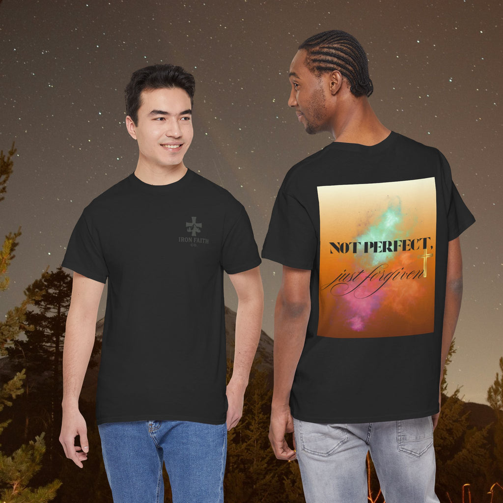 Iron Faith Co | Not Perfect, Just Forgiven - Unisex Heavy Cotton T-Shirt
