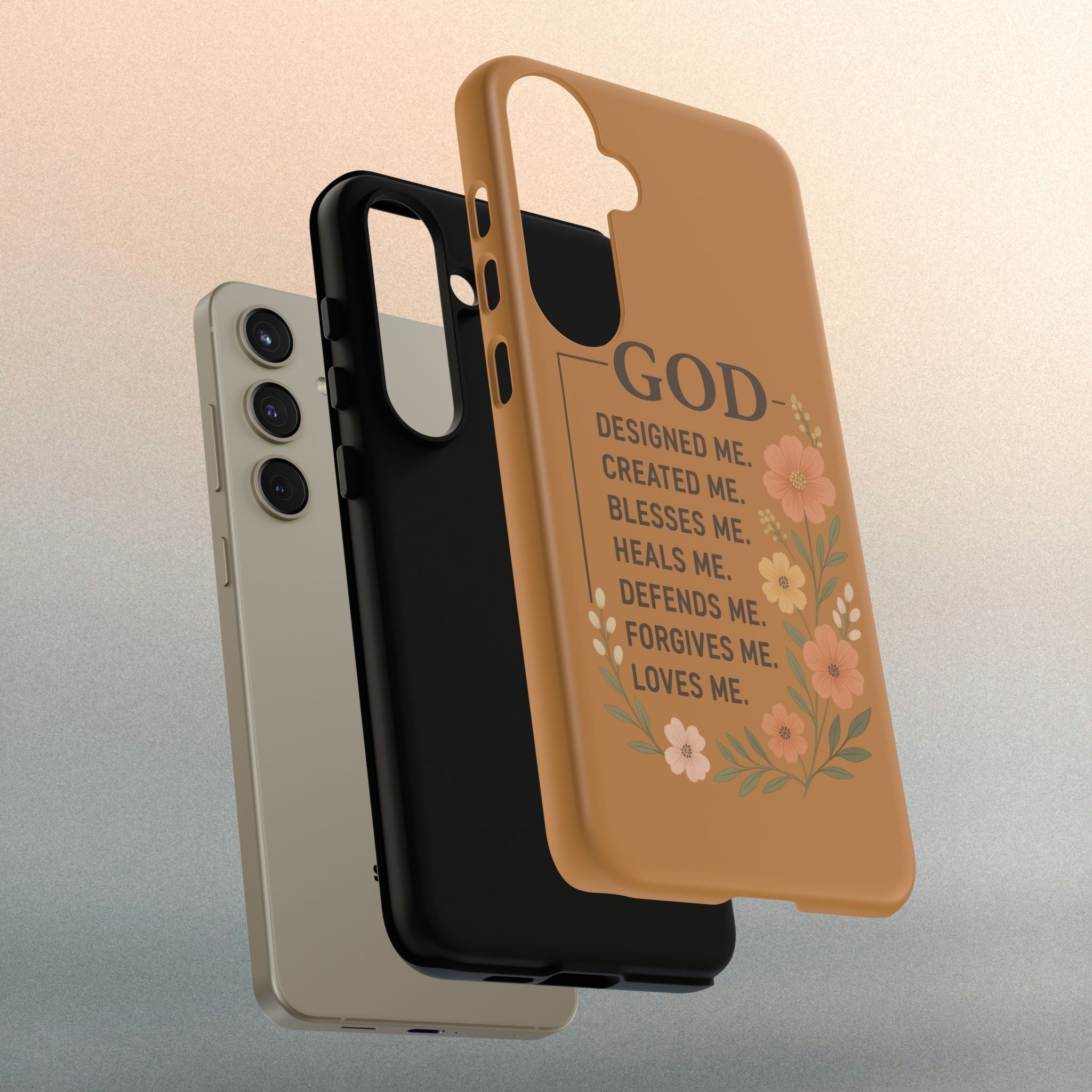 "GOD Designed Me" Floral iPhone Case