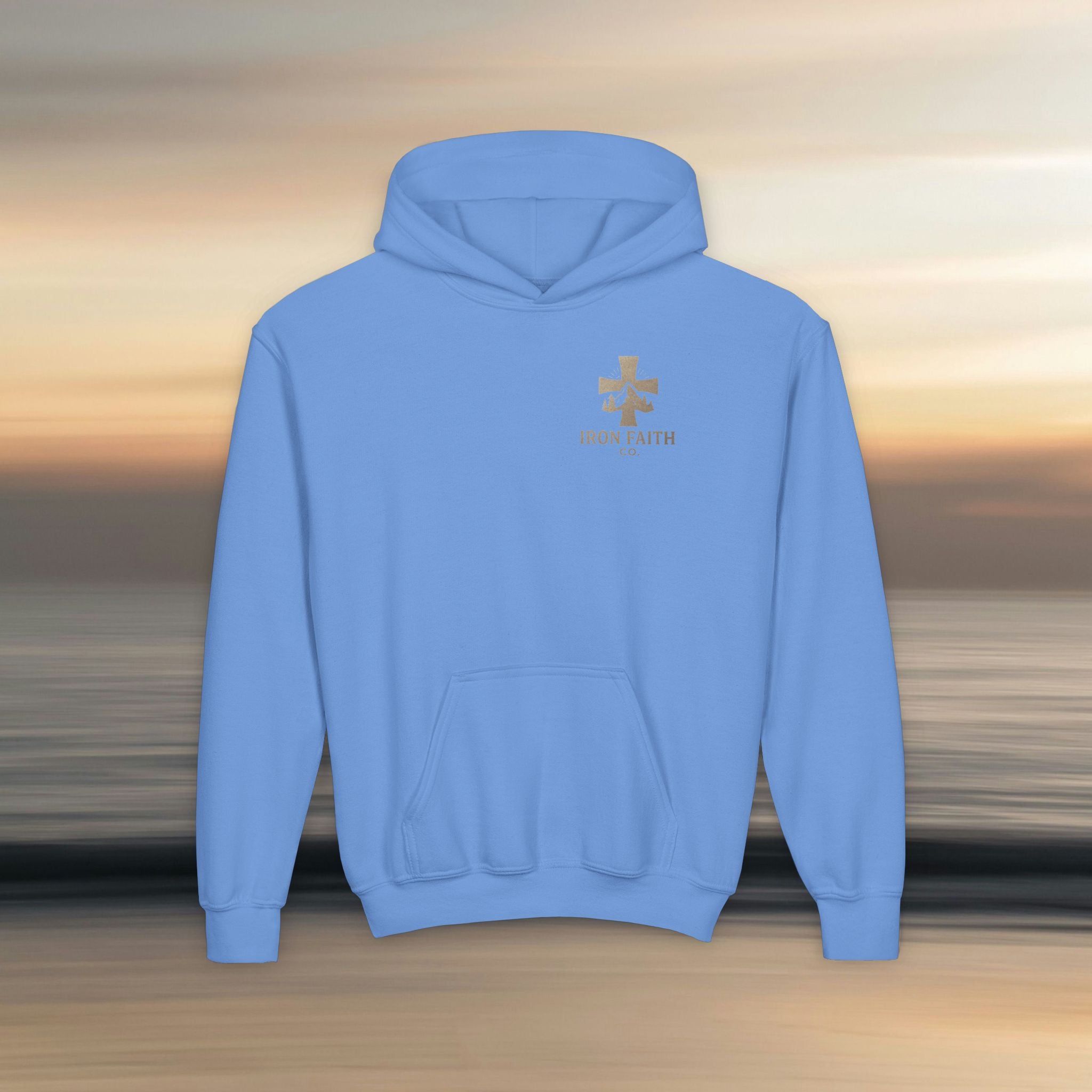 Iron Faith Co. | Gods creation | Girls Youth Heavy Blend Hooded Sweatshirt