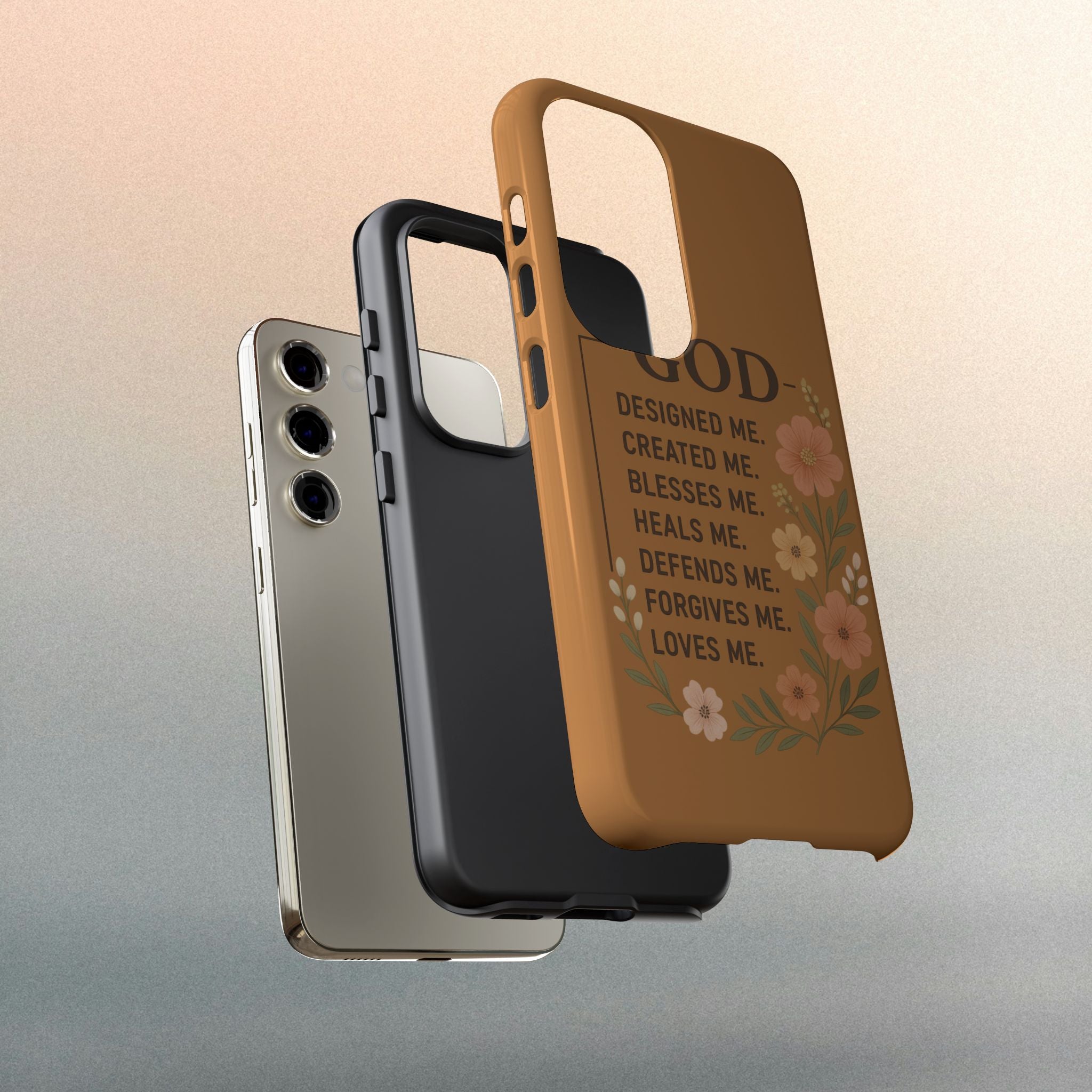 "GOD Designed Me" Floral iPhone Case