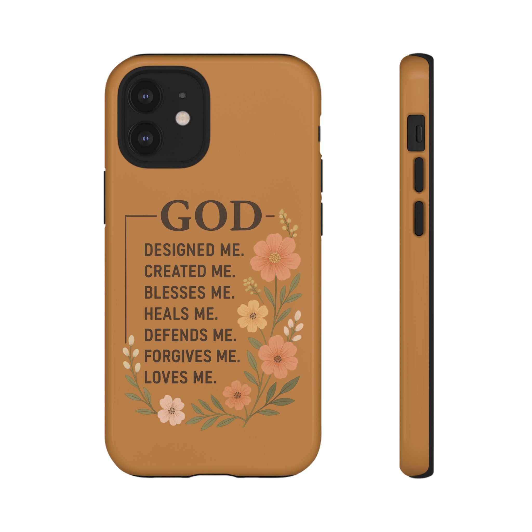 "GOD Designed Me" Floral iPhone Case